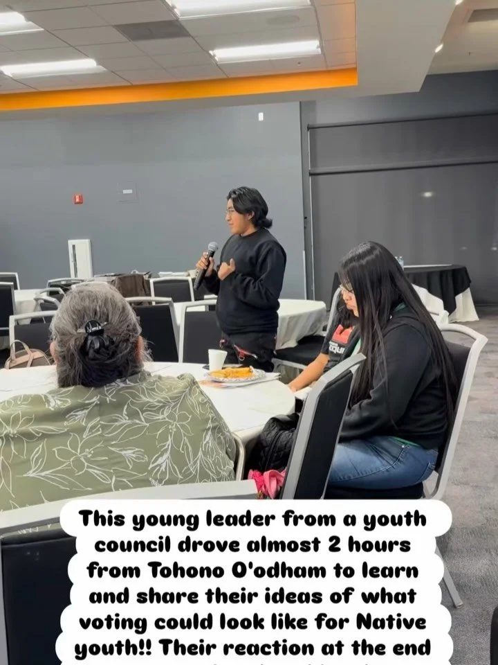 👂Listening Sessions 3 is done! ✅ 
To defeat authoritarianism we must vote. 
🗳️Let&rsquo;s remember federal, state, and local government officials make decisions that impact our rights as Native Americans. AND our country is at a crossroads. 

Feder
