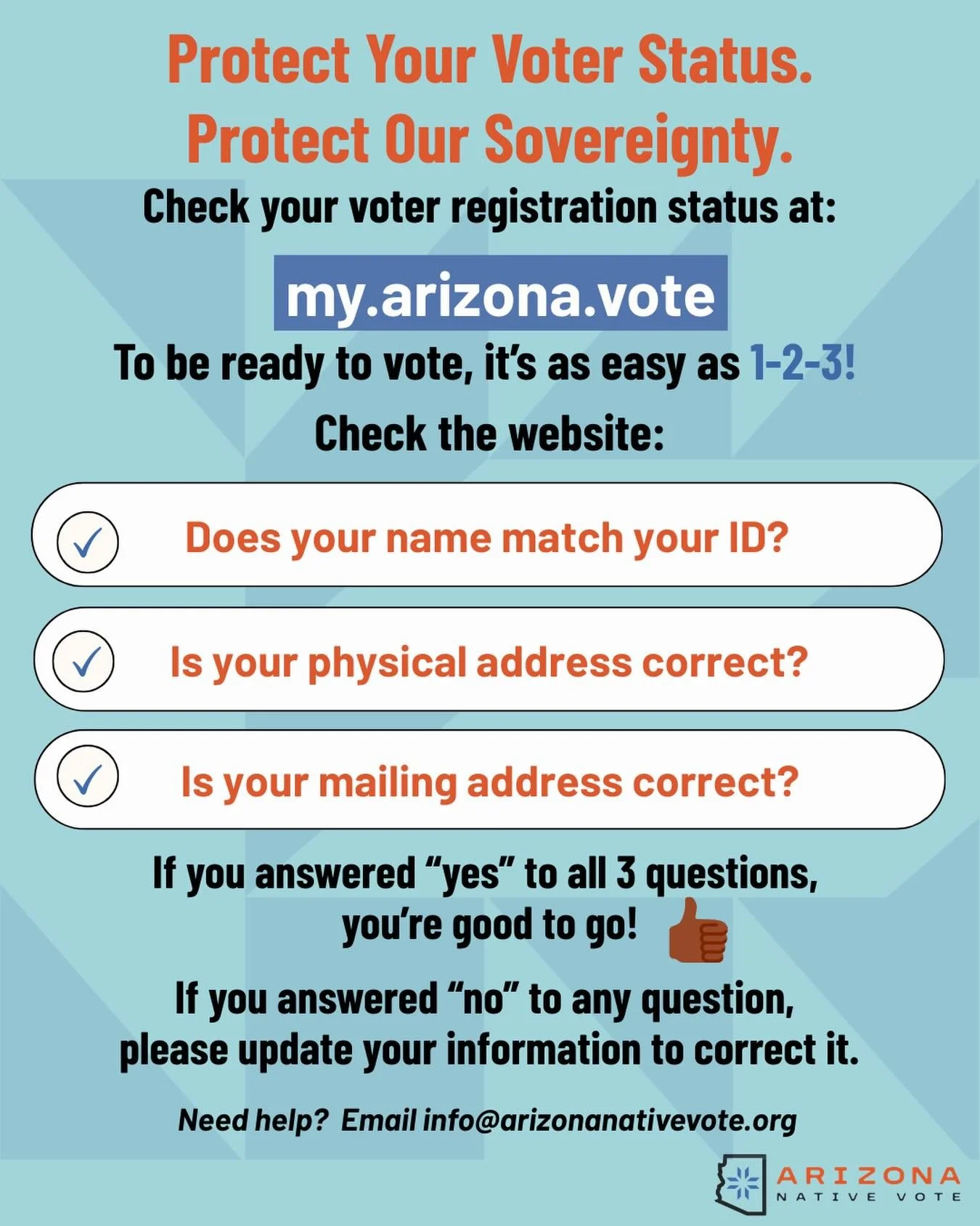 One of the best ways to defeat authoritarianism and defend civic structures is by voting. Right now, there are people actively trying to make it harder for our communities to vote. And we have to do everything we can to show up and vote. 

Step one&m