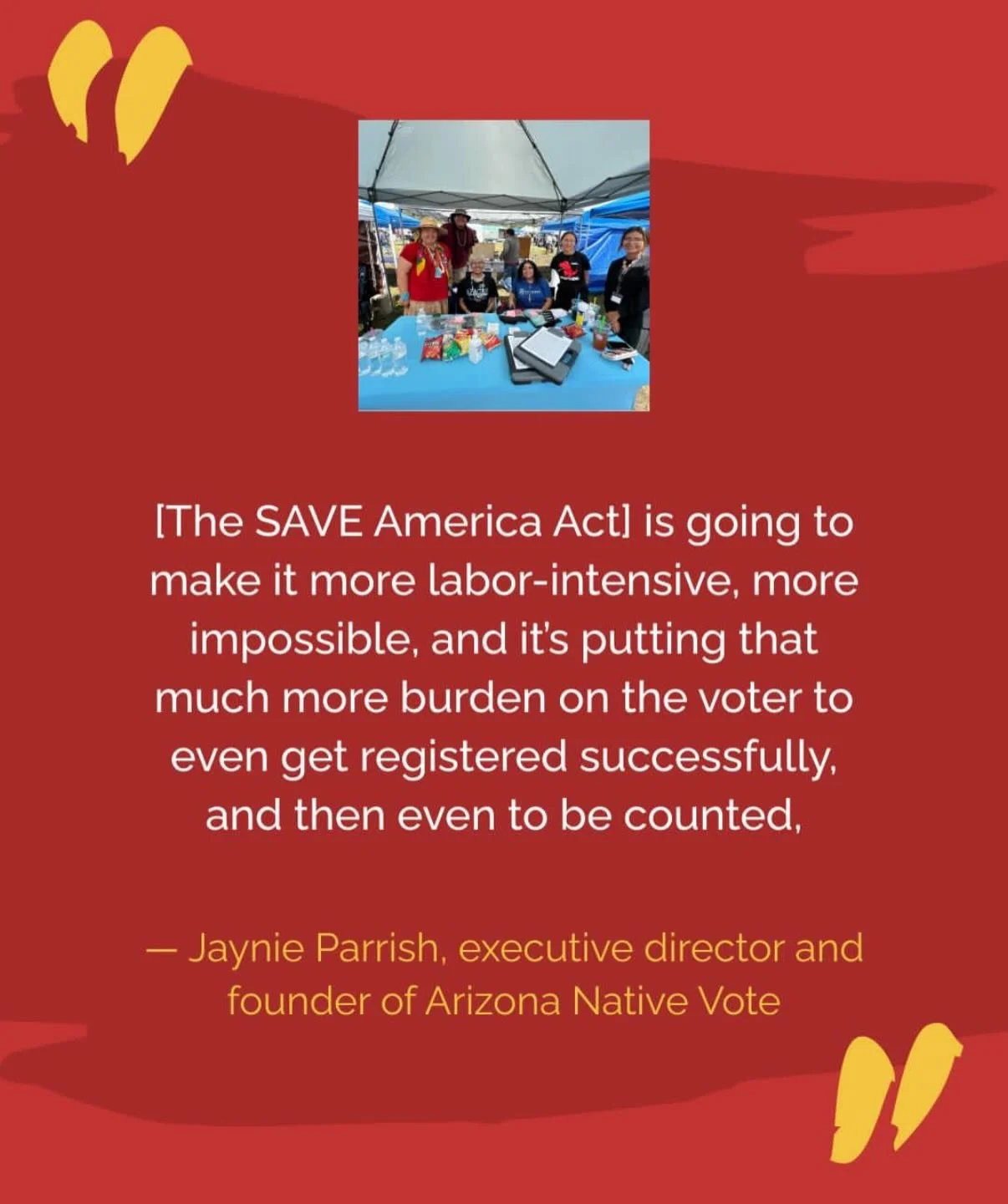 #repost &bull; @nativeorganizersalliance The controversial SAVE America Act would add new requirements that could make it harder for Indigenous voters to cast a ballot.

Jaynie Parrish [Arizona Native Vote @aznativevote], who is Navajo, has seen firs