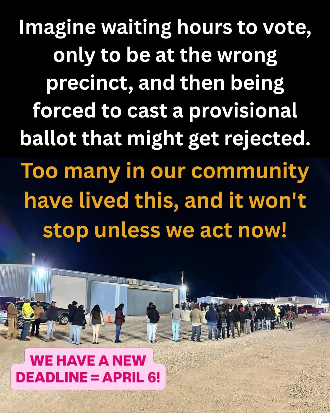 ATTN 📢 Apache County Voters 📢 WE HAVE A NEW DEADLINE to submit letters of support = April 6 COB⏳
Tell your district supervisor to vote YES for VOTE CENTERS today! 

💚VOTE CENTERS = GOOD THINGS for voters💚

Should you like a copy of a template let