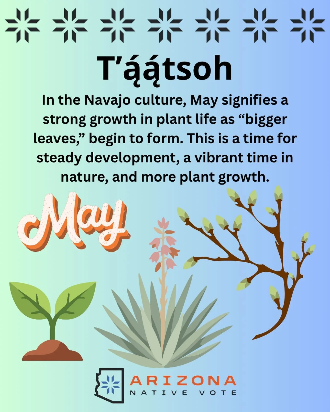 Happy May! Let this be a time of celebration for our student graduates, the start of your cornfields, and checking your voter registration status at my.arizona.vote 🌱🗳️🌲🌼