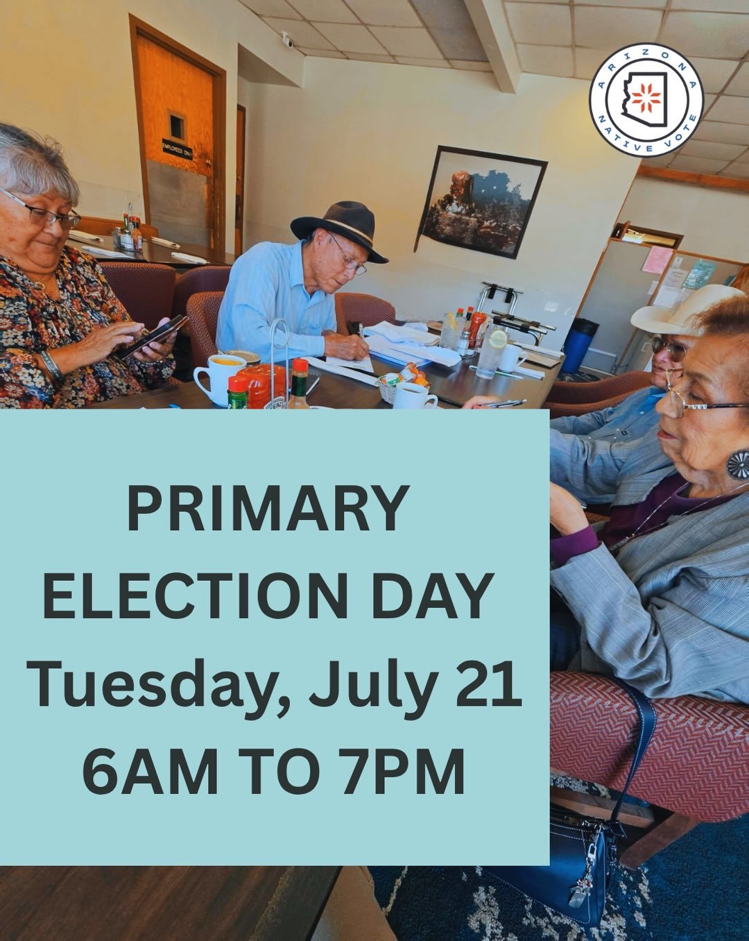 Vote in person and 🪪Don&rsquo;t forget your ID. 
If you still have your mail-in ballot, drop it off at your nearest county drop box or take with you win Election Day to drop off at your polling place or vote center. 
Help 3 family members do the sam