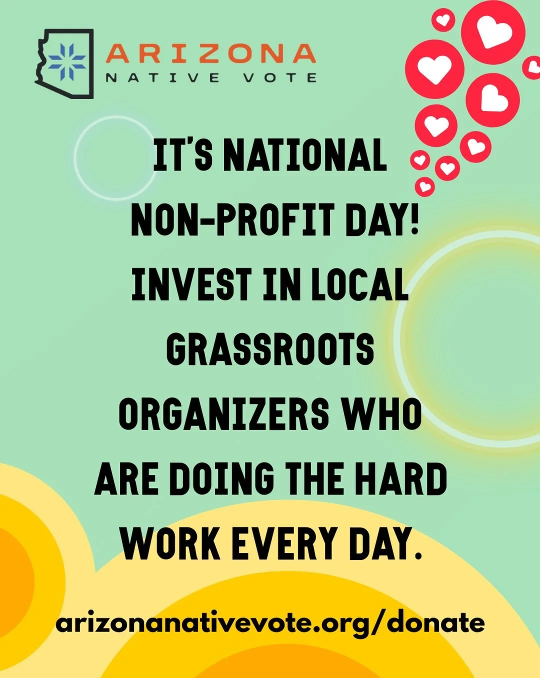👊🏽 https://arizonanativevote.org/donate

Arizona Native Vote (ANV) is a big part of the solution and helping voters overcome barriers and move them to action. This means getting community members ready to vote in every election. This includes lots 