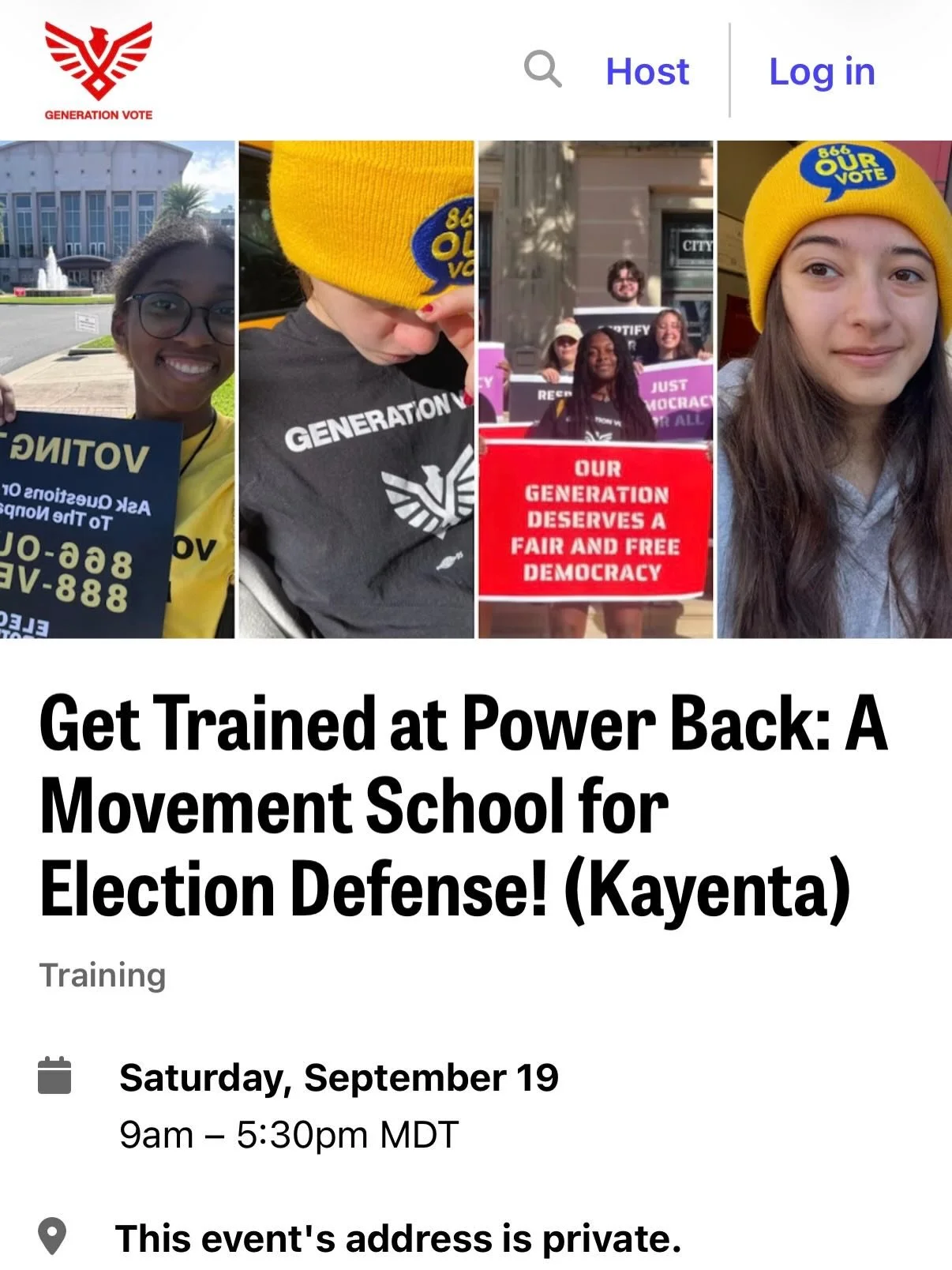 🗓️Save this date! 👉🏽9/19/26 📸Sign up to attend through the mobilizing link https://www.mobilize.us/generationvote/event/1007661/ 

We&rsquo;re partnering up with our sisters and brothers at @genvoteus for this event. We want you to join us for th