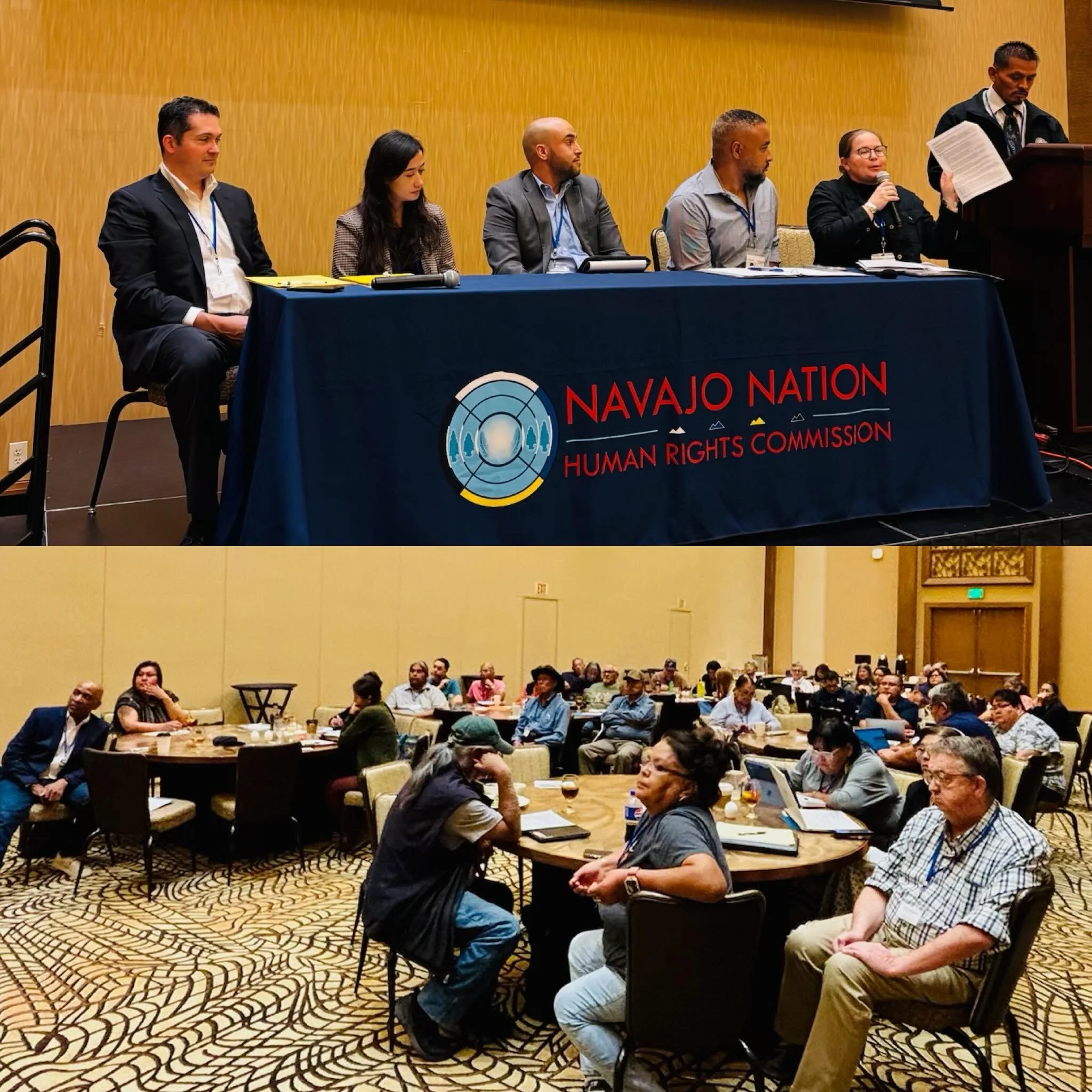 Here at The Navajo Nation Human Rights Commission Voter Conference when we heard the news about The Supreme Court decision about mail-in voting. 

This, to a room full of people (Navajo Nation Chapter officials, election &amp; county officials, lawye