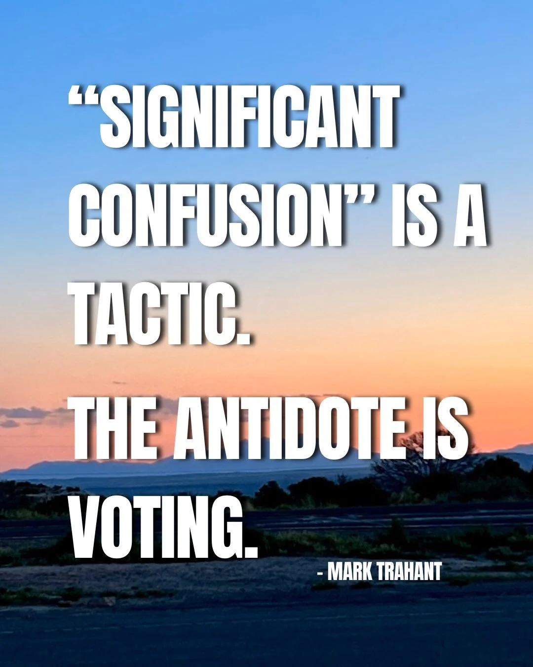 There are now 70 days ahead until the next general Election Day. 👉🏽 11/3/26 🗳️

WE MUST VOTE. 
Get your families, community, clans, ready now. 
VOTE EARLY. 

🎙️check your voter registration status at my.arizona.vote 
👣track your ballot https://t