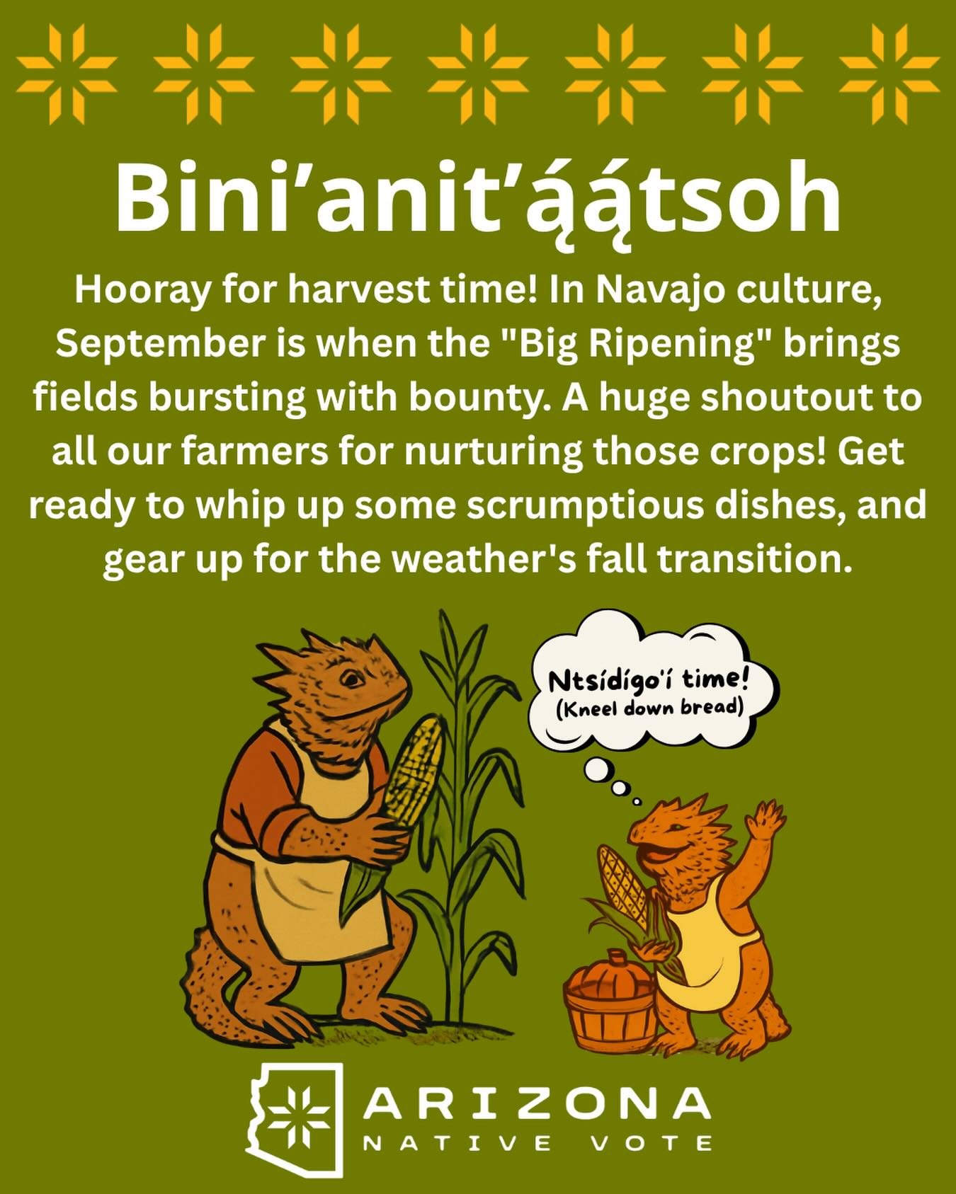 Get ready for the big harvest.🗳️🌽🍉🍈
Bring the family. Vote early. 

🎙️check your voter registration status today at my.arizona.vote 
👣track your ballot https://trackmyballot.azsos.gov/voter/ 
✍🏽make a plan to vote

📌October 5th = Last Day to 