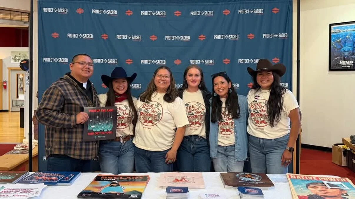2️⃣weeks left of early voting! Find your nearest in-person early voting site 📍or ballot drop box at your county recorder &amp; election website.
🔗 in comments. 

Images: 
Our ANV Youth Program was invited to the Protect the Sacred Indigenous People