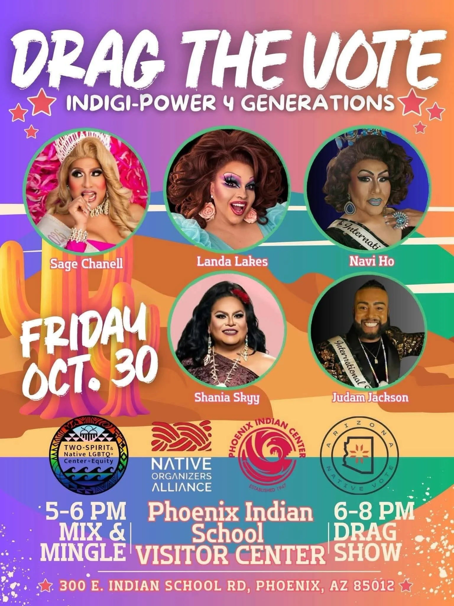 🪩DRAG THE VOTE!👸🏻🤴🏽✨🧚🦄 The place to be this Friday 10/30/26.  It&rsquo;s also the LAST day to vote early in AZ. So make sure you vote early and come over. 🗳️

Then we help everyone who hasn&rsquo;t voted, to get to the polls for November 3rd.
