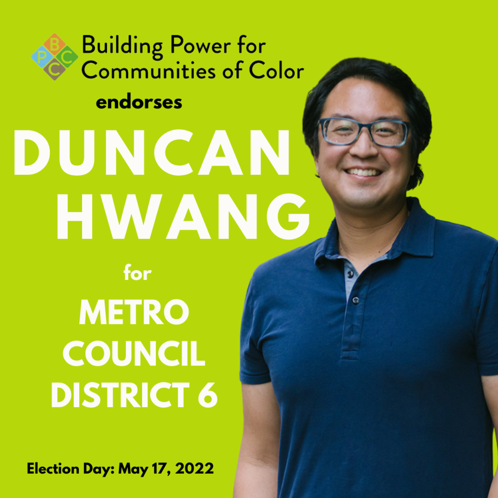 Duncan Hwang for Metro Council District 6