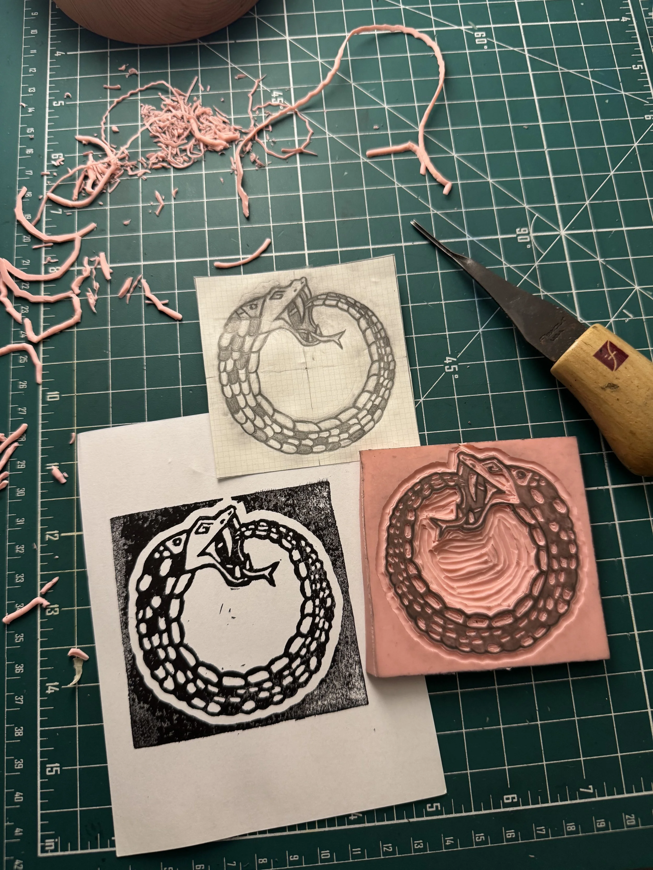 BABY-OUROBOROS-snake-blockprint-carving.JPG