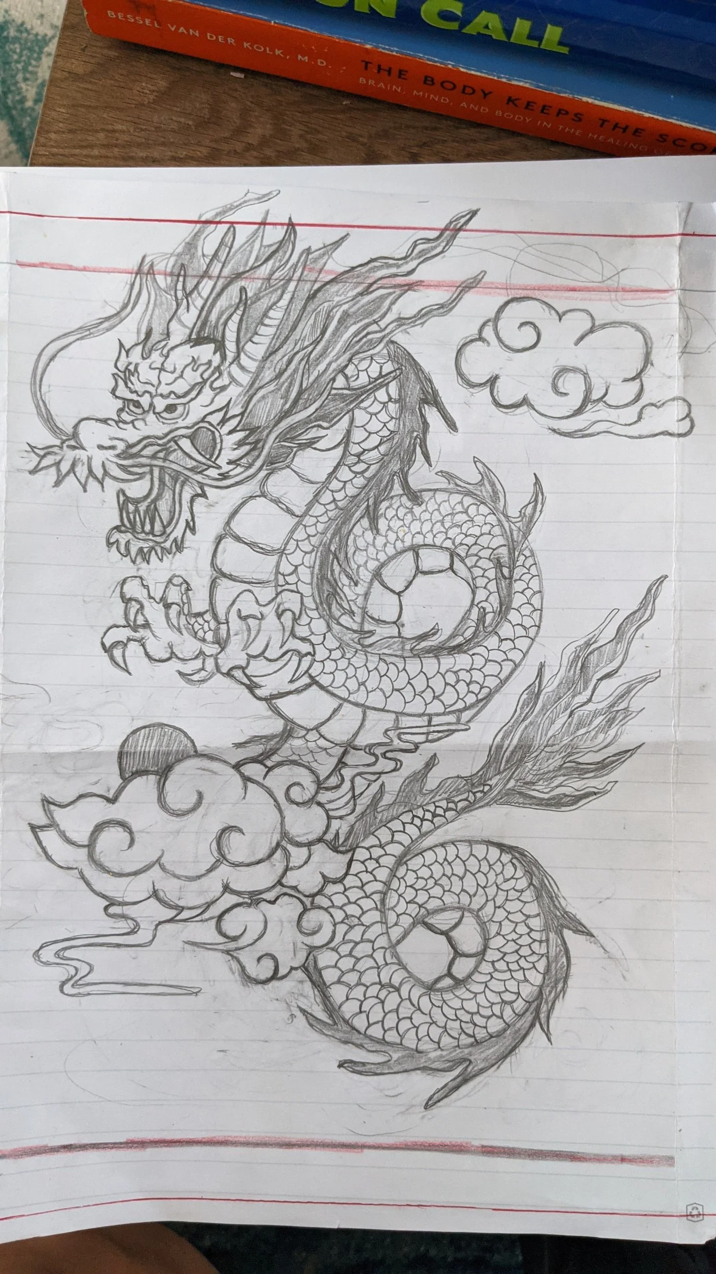 dragon linocut print, dragon block print, traditional asian dragon art