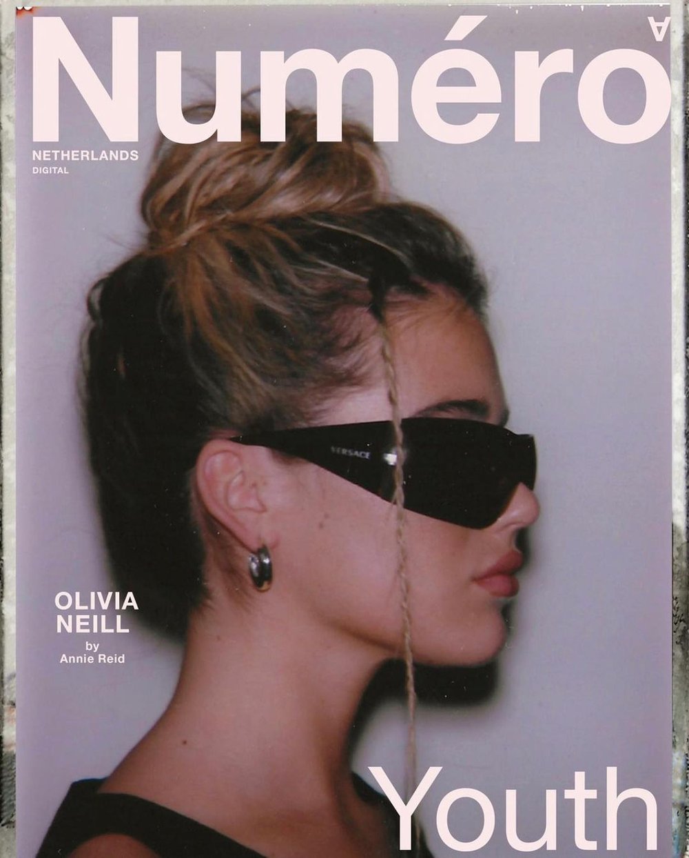 Photo by Numéro Netherlands on June 19, 2022. May be an image of 1 person, sunglasses and text that says 'Numéro NETHERLANDS DIGITAL OLIVIA NEILL AnnieReid Annie Reid Youth'.jpeg