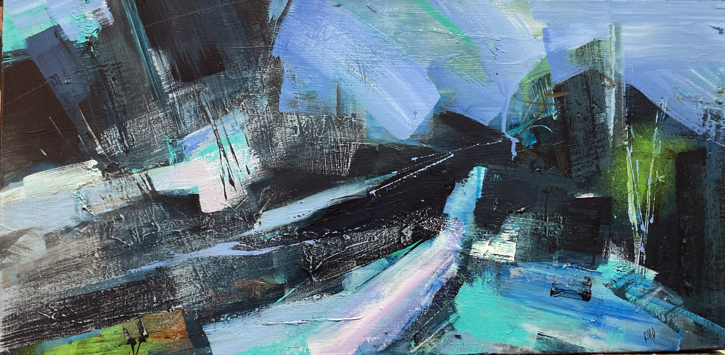 passage through dusk      acrylic on canvas    