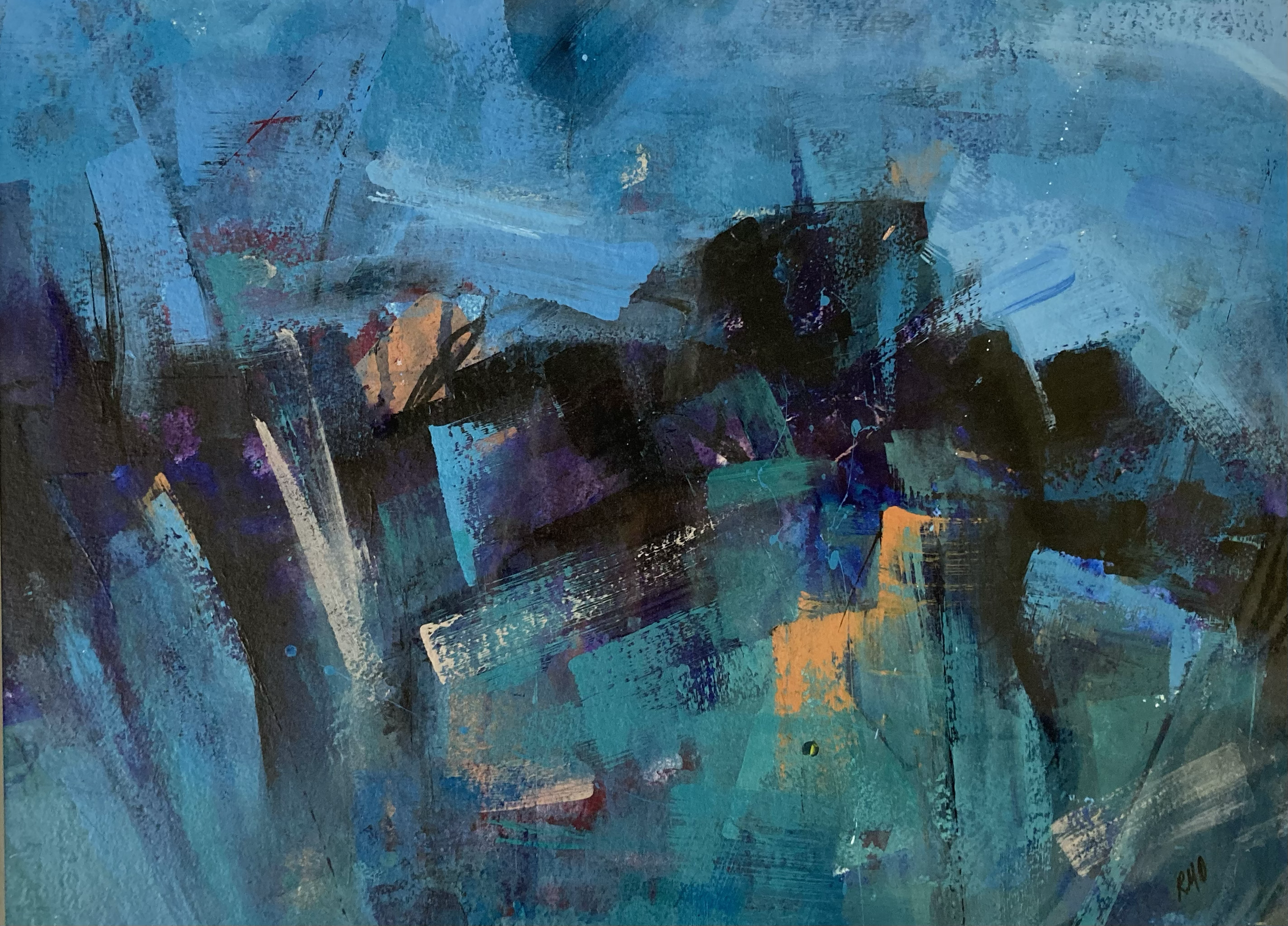 standing with ukraine      acrylic on paper