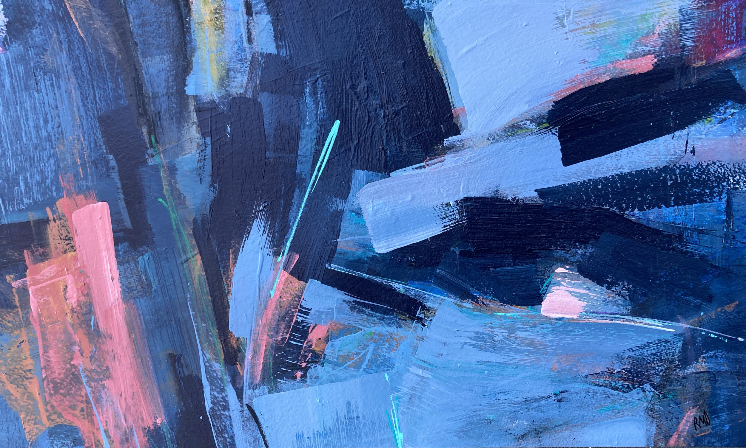 emergence      acrylic on paper      