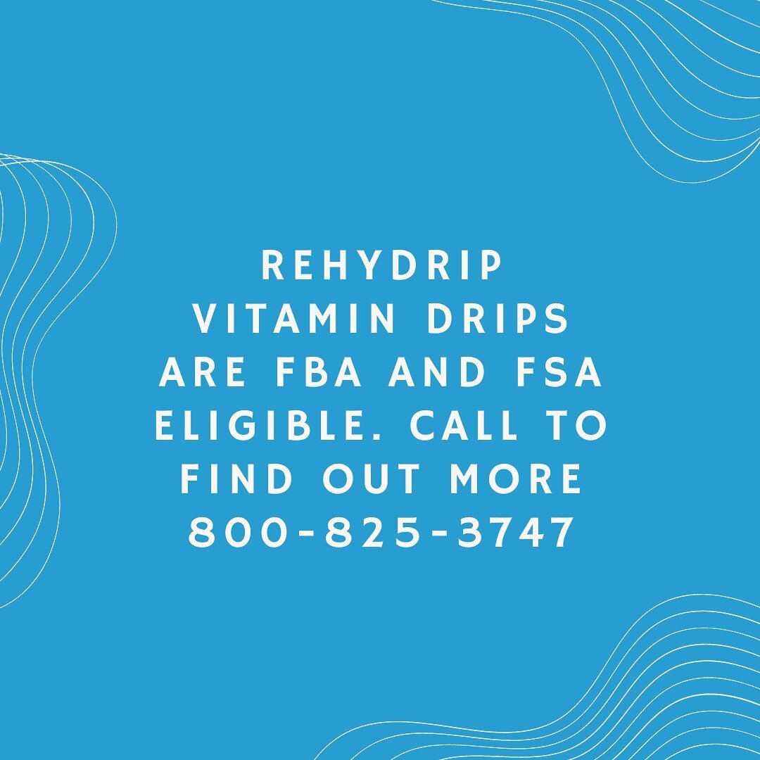 Yes! You can use your FBA and FSA for all of Rehydrip vitamin iv services. Have a registered nurse come directly to you after an assessment with our Medical Doctor to choose the best Rehydrip for you! Call us to book and learn more 800-825-3747