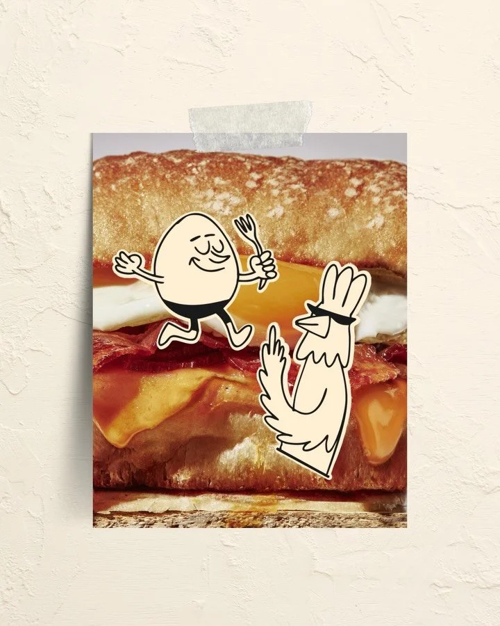 What came first? The chicken or the egg?

This fun pair never made made the cut, sometimes the best work lives in the archive. These two were initially built for a hospitality brand that went a different direction.

What kind of business would these 