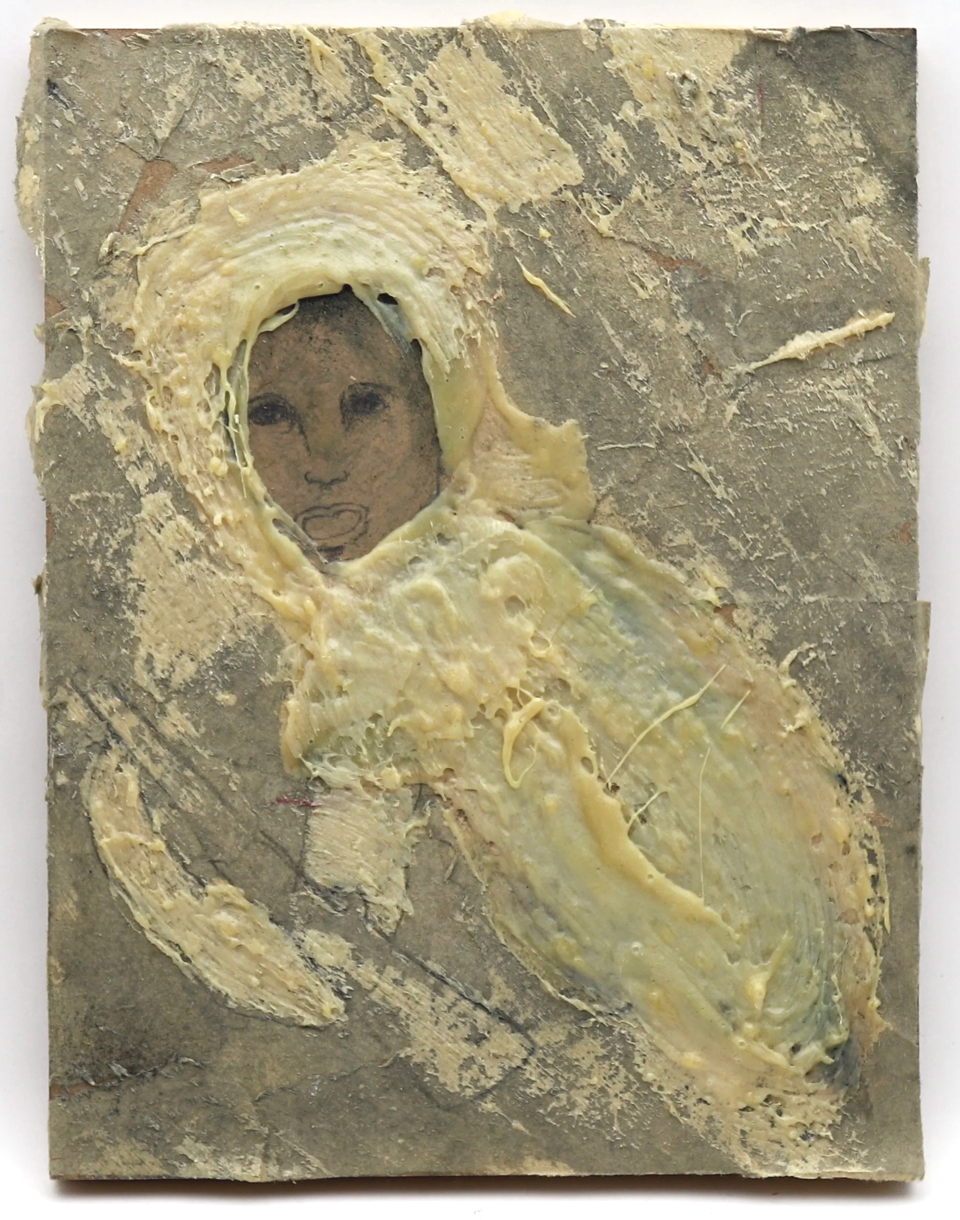 Baby Goo, 2025

- Graphite and beeswax on wood
- 13.5 x 10.5 in. (34.29 x 26.67 cm.)