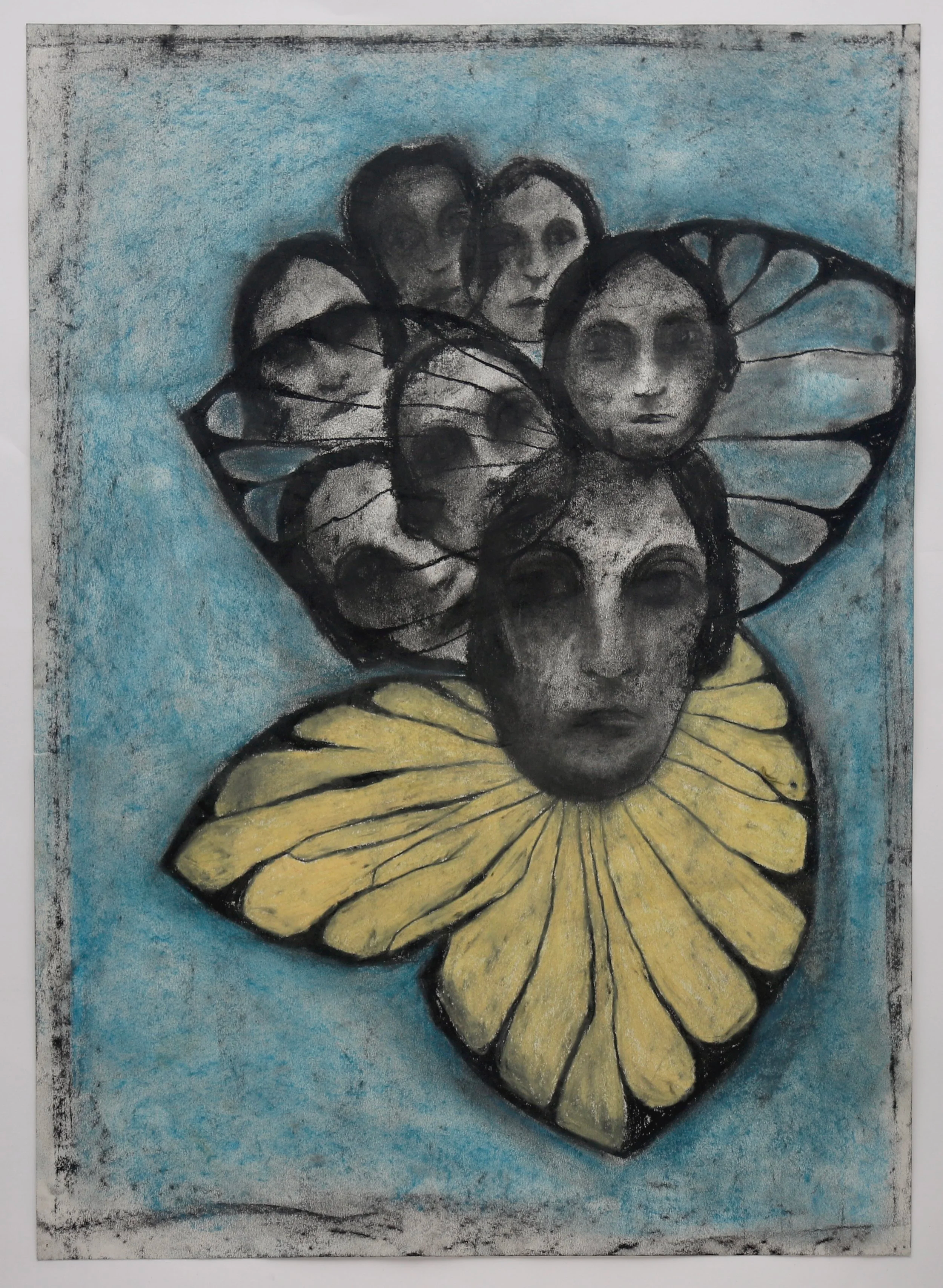 Last painting before deportation, 2024

- Charcoal, acrylic on paper
- 23.5 x 16.5 in. (59.69 x 41.91 cm.) 