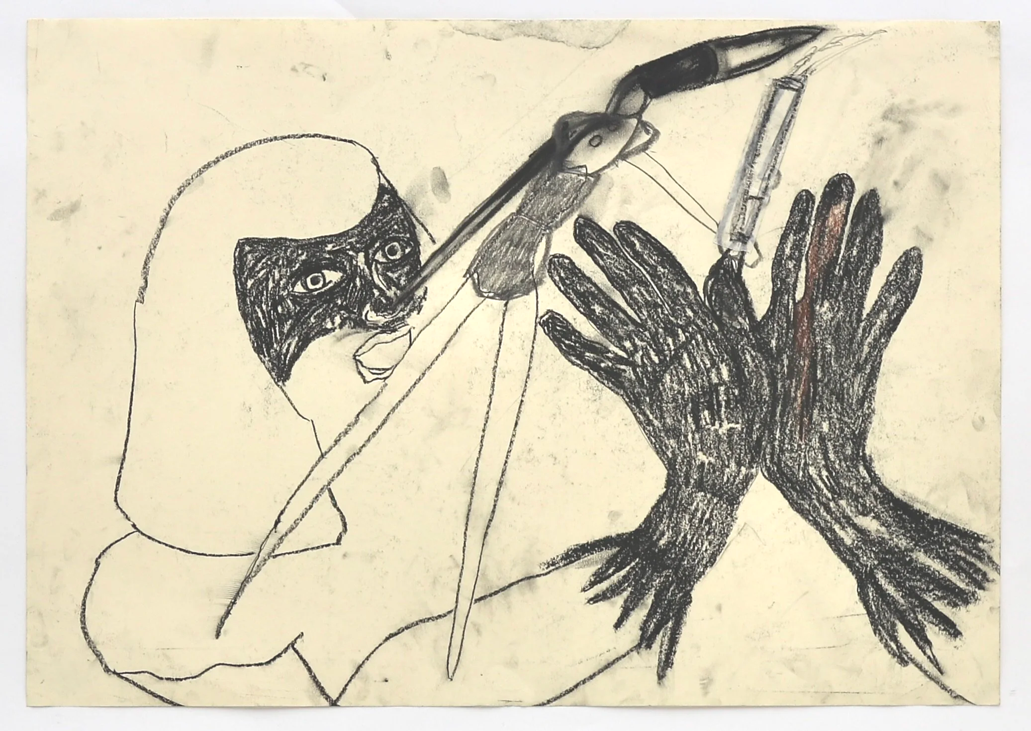 Contra Autoridad Excepto Mi Mama, 2025

- charcoal on paper
- 19.5 x 27.5 in. (49.53 x 69.85 cm.)