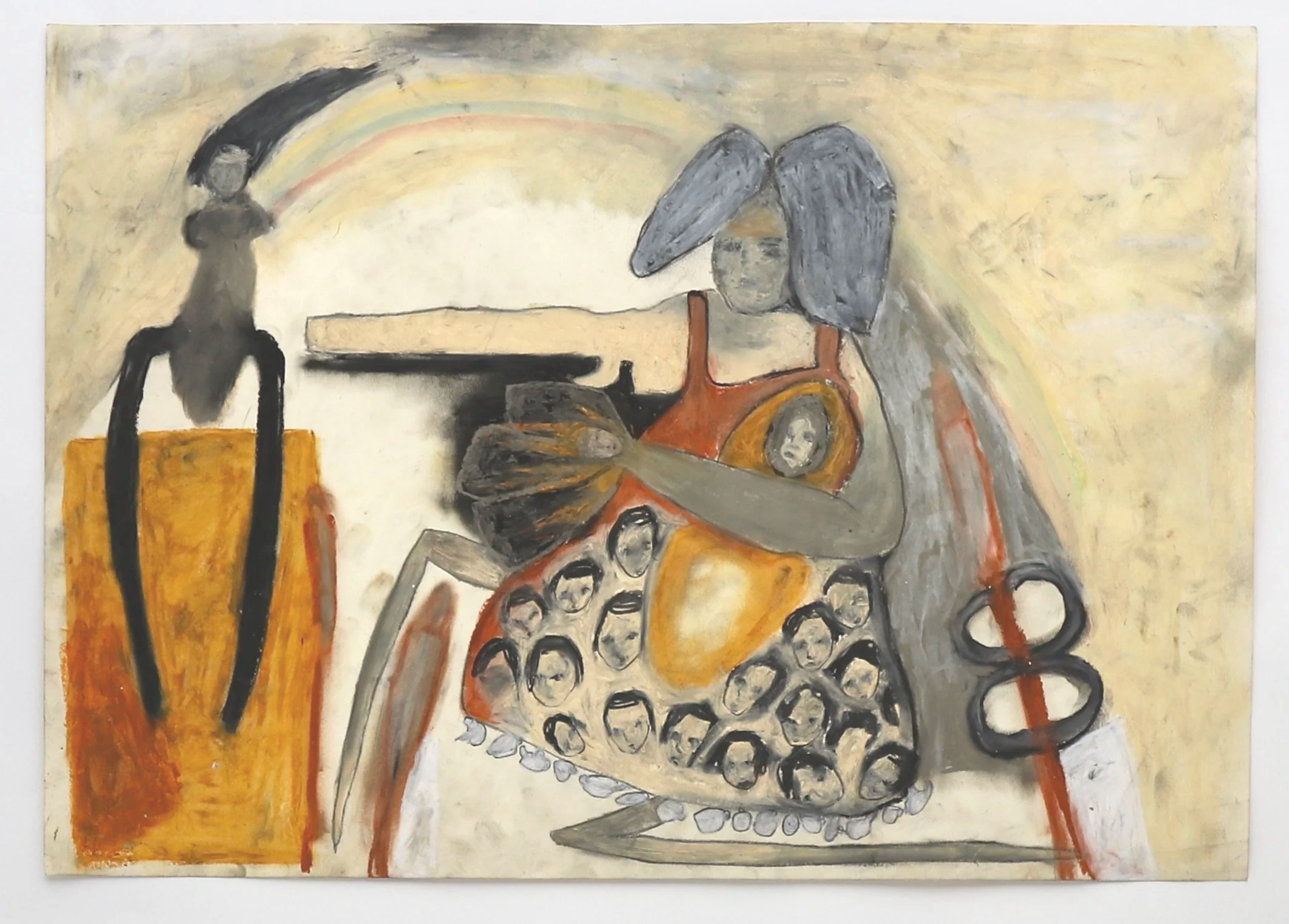 Contra Autoridad Excepto Mi Mama, 2025

- Oil pastel on paper
- 19.5 x 27.5 in. (49.53 x 69.85 cm.)