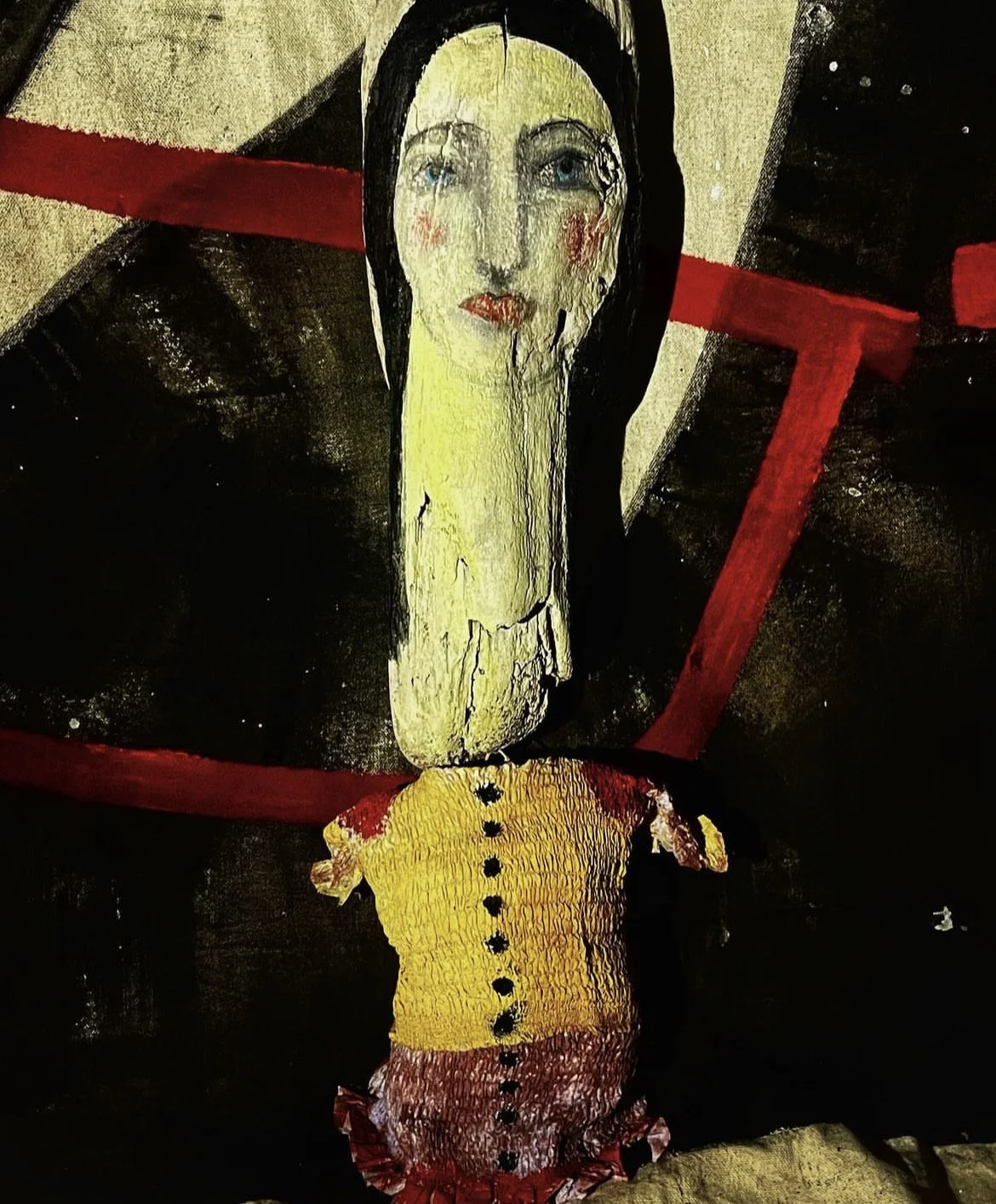 sculpture painting puppets