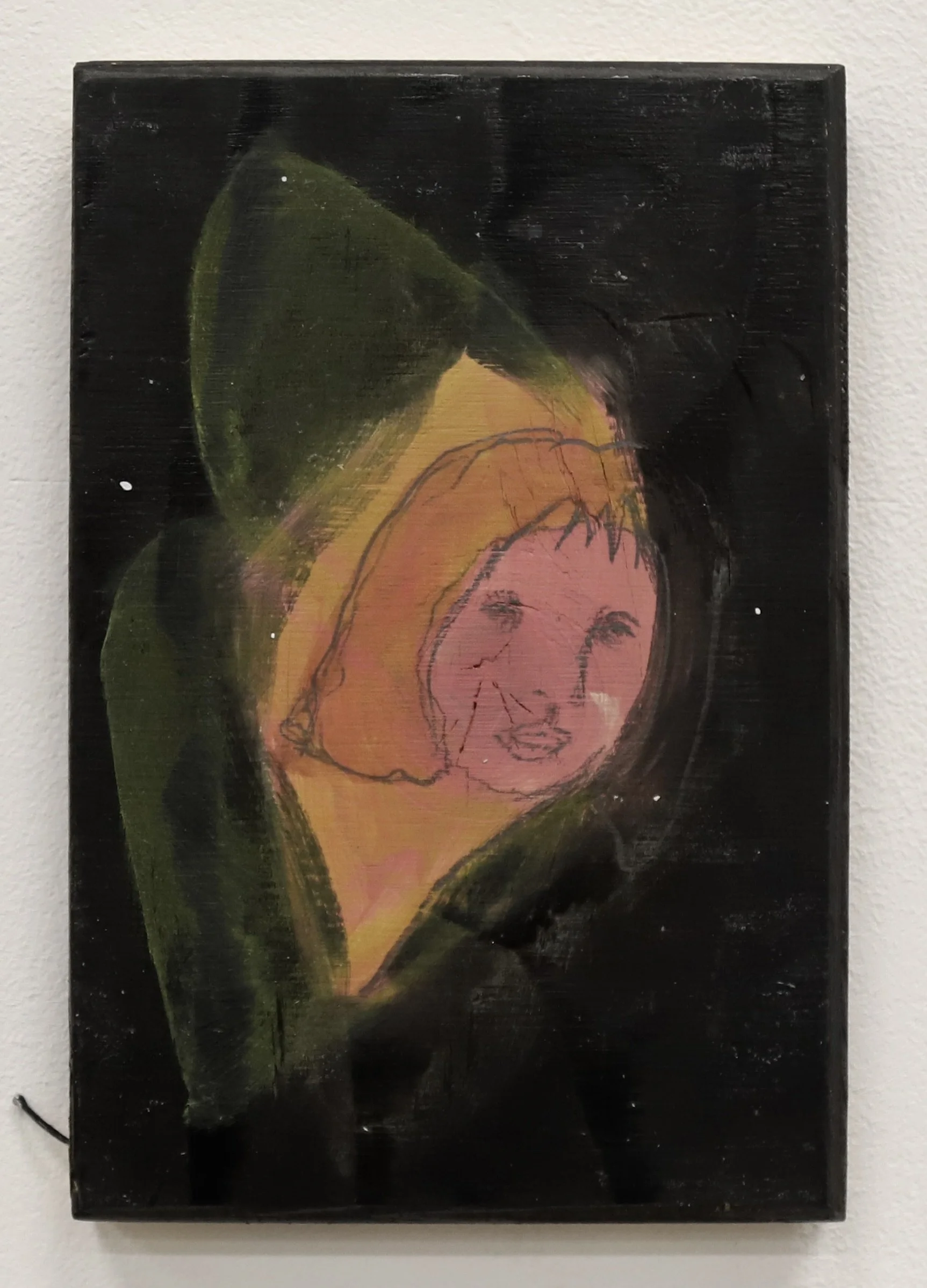 Lily, 2025

- House paint and graphite on wood
- 8 x 5 in. (20.32 x 12.7 cm.)