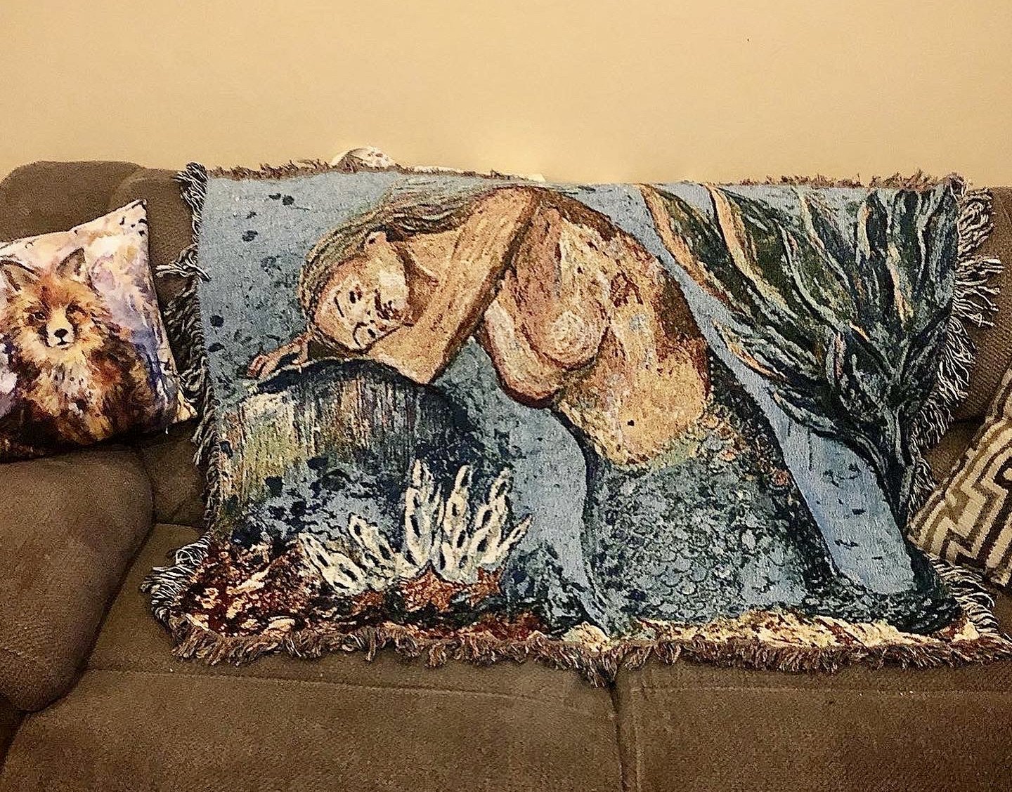 Sleeping Mermaid Tapestry
