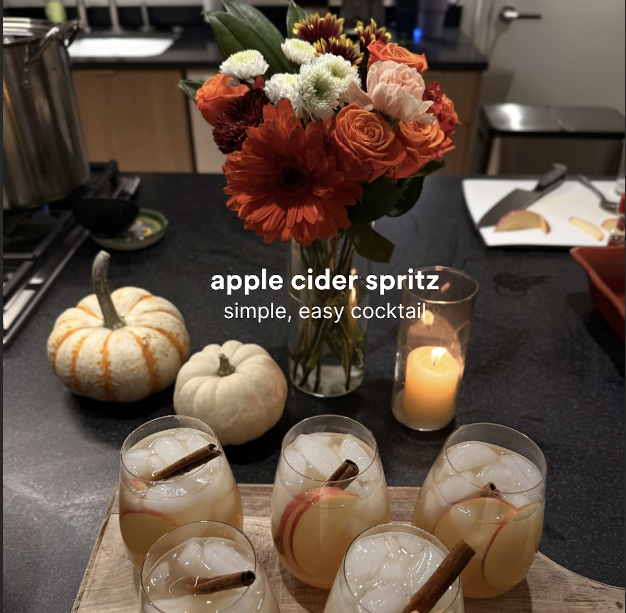 Fall in a Glass: Apple Cider Cinnamon Spritz