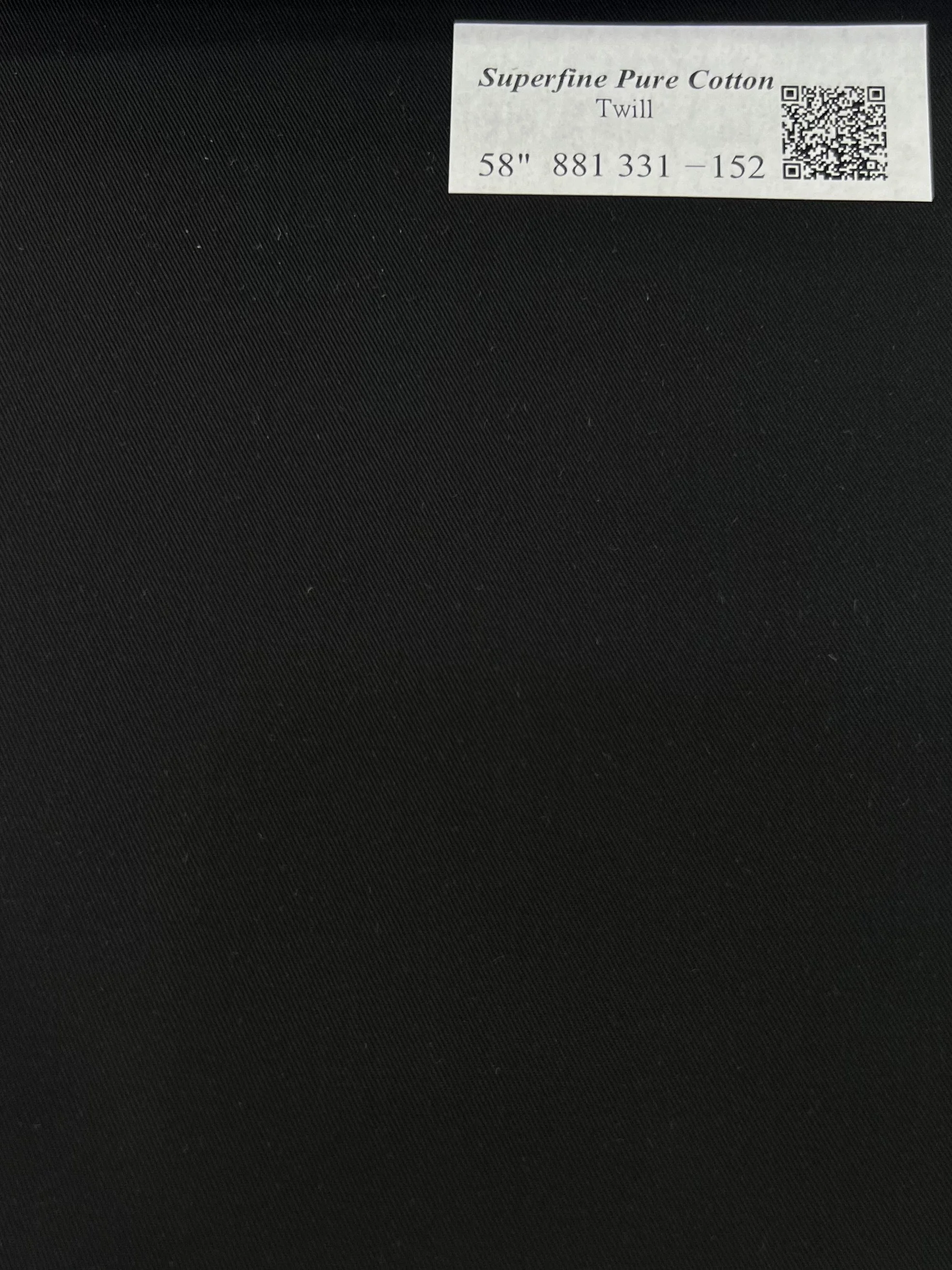 Black Twill Cotton #00005