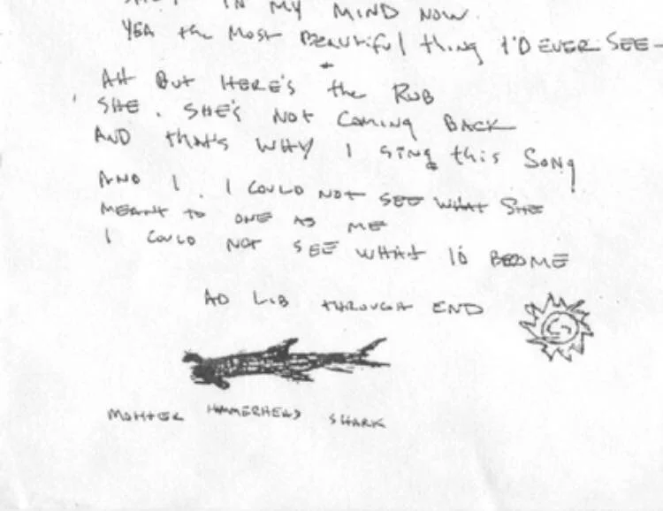 Handwritten Lyrics: Couldn't Know