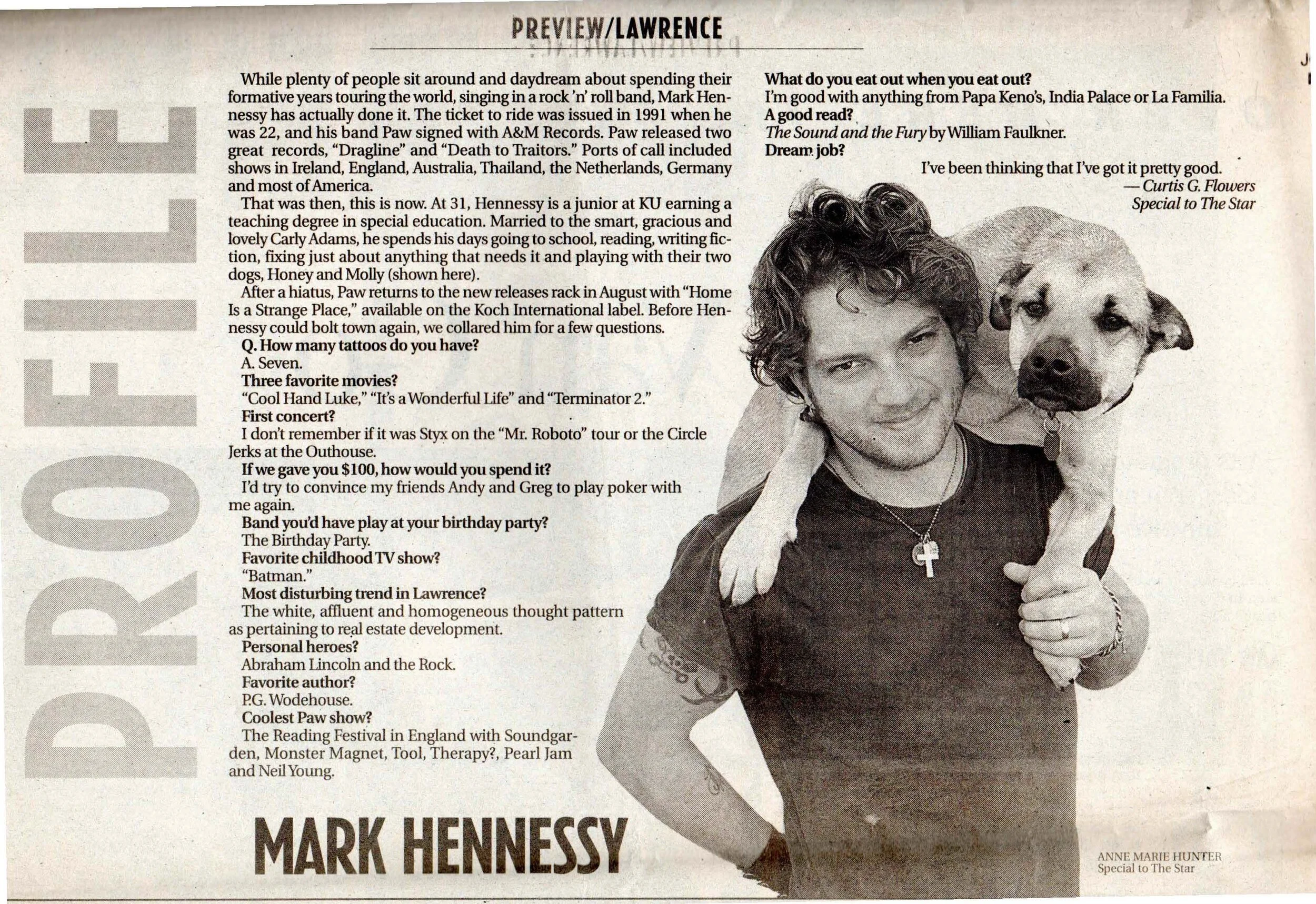 Mark Hennessy Profile: Kansas City Star, 2000