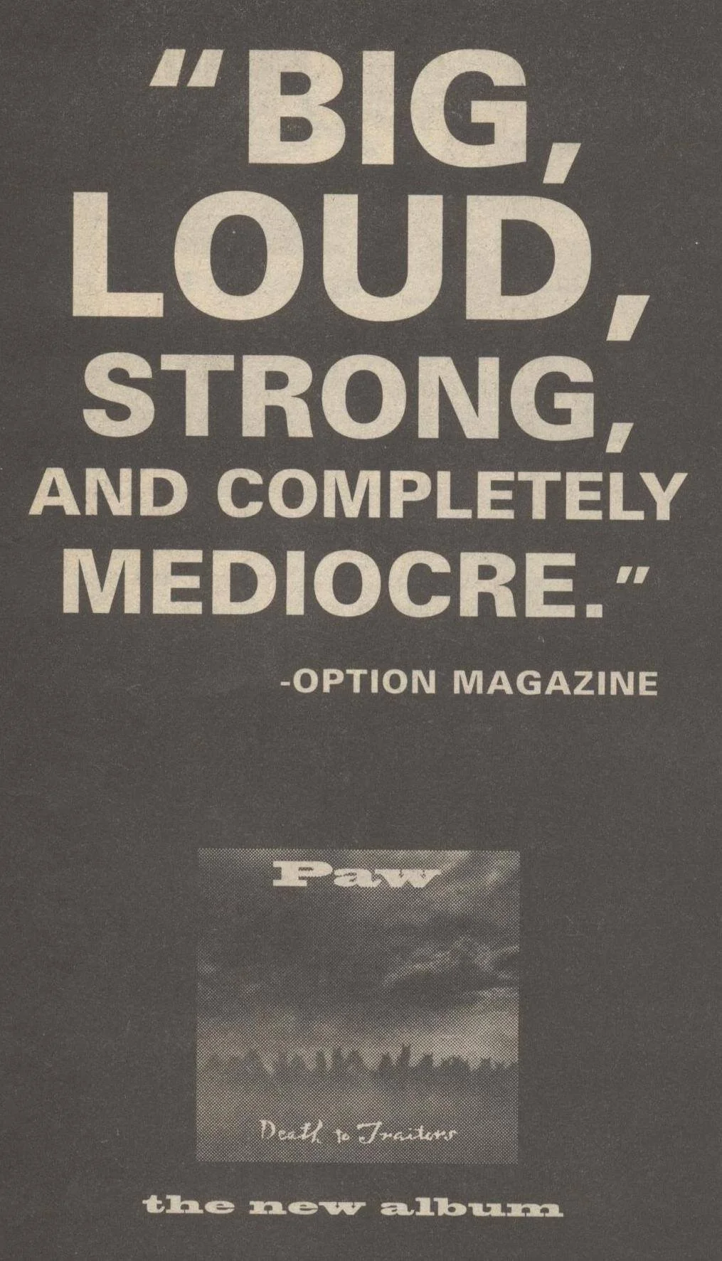 Strong and Completely Mediocre: Death To Traitors Ad