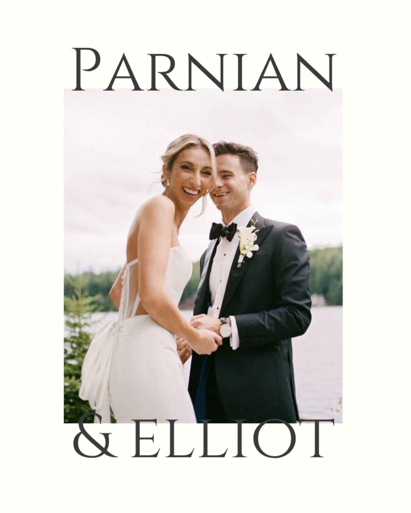 A summer Muskoka wedding taken on film. 

Would we have it any other way? 

I met these two at another Muskoka wedding a few years back. Snuck them outside during dinner to take their portrait together. Just the two of them. I didn&rsquo;t do it thin