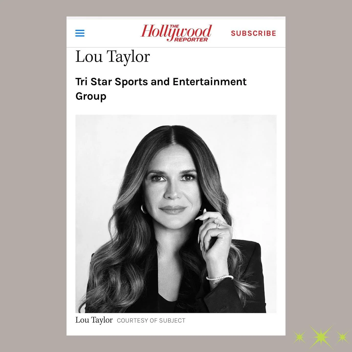 She leads with purpose. She builds with heart. ✨
A standing ovation for Lou Taylor, recognized in The Hollywood Reporter’s 2025 Power Business Managers list. From shaping the future of entertainment wealth to mentoring the next generation of w