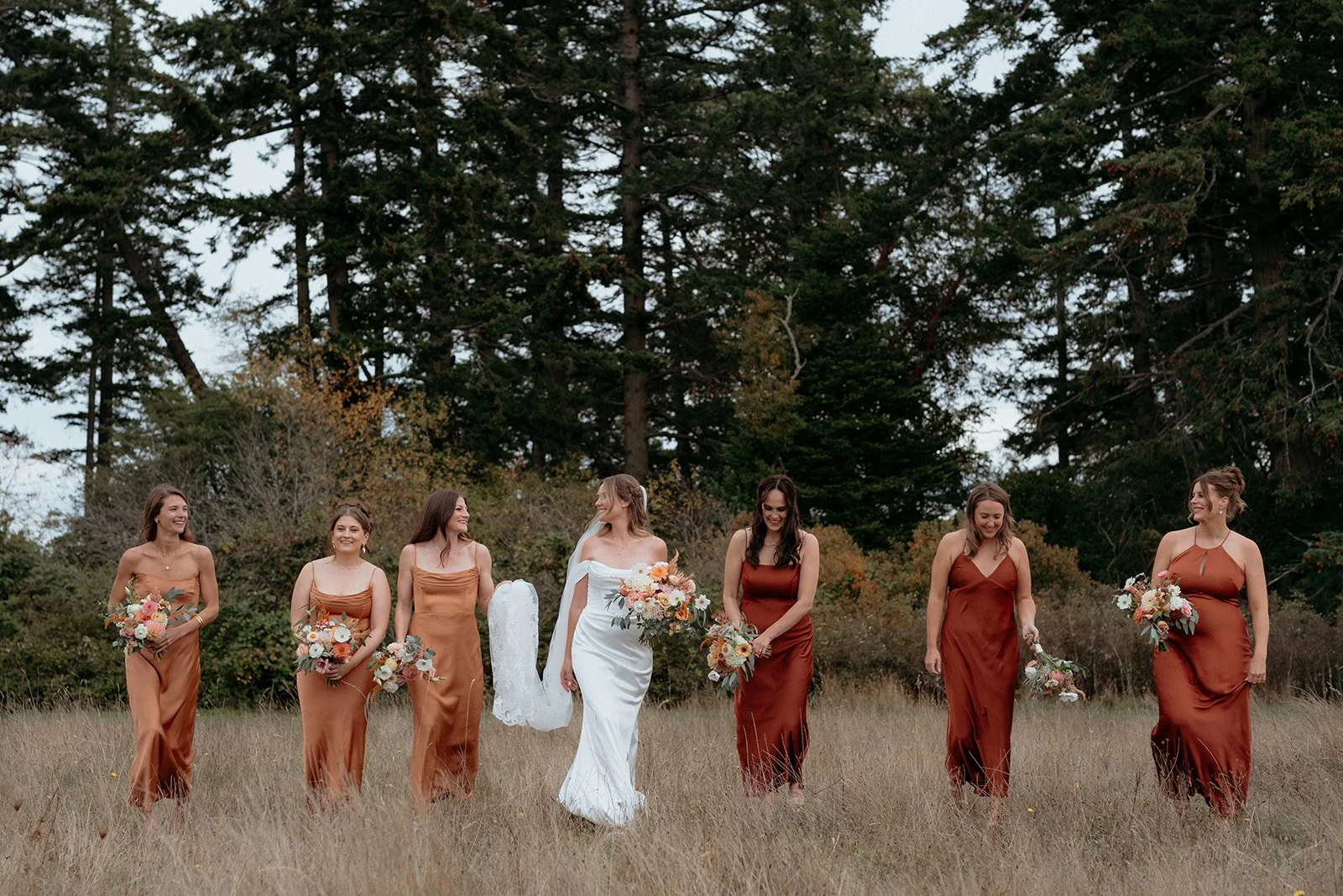 west coast wedding bridesmaid bouquets