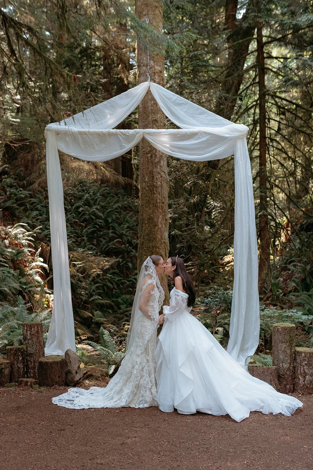 Cedar Haven forest wedding ceremony East Sooke