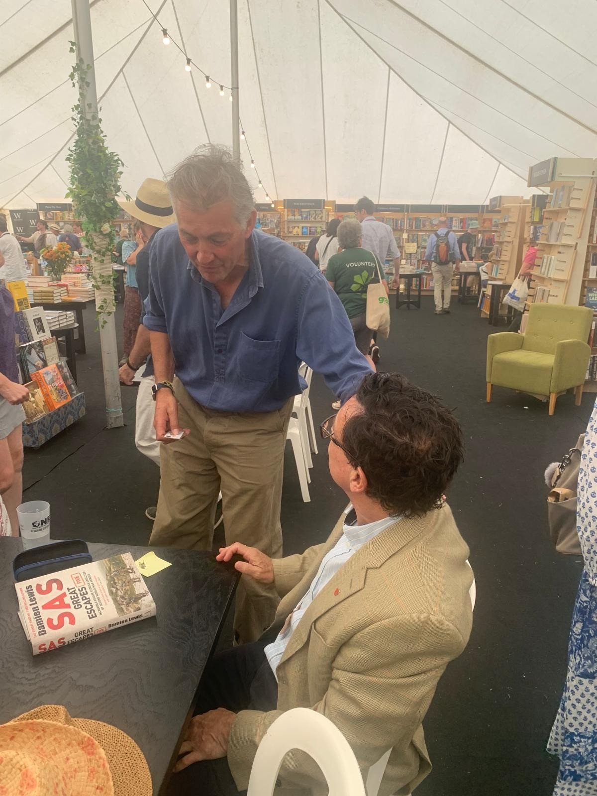 Damien with James Holland at Chalke History Festival June 2026