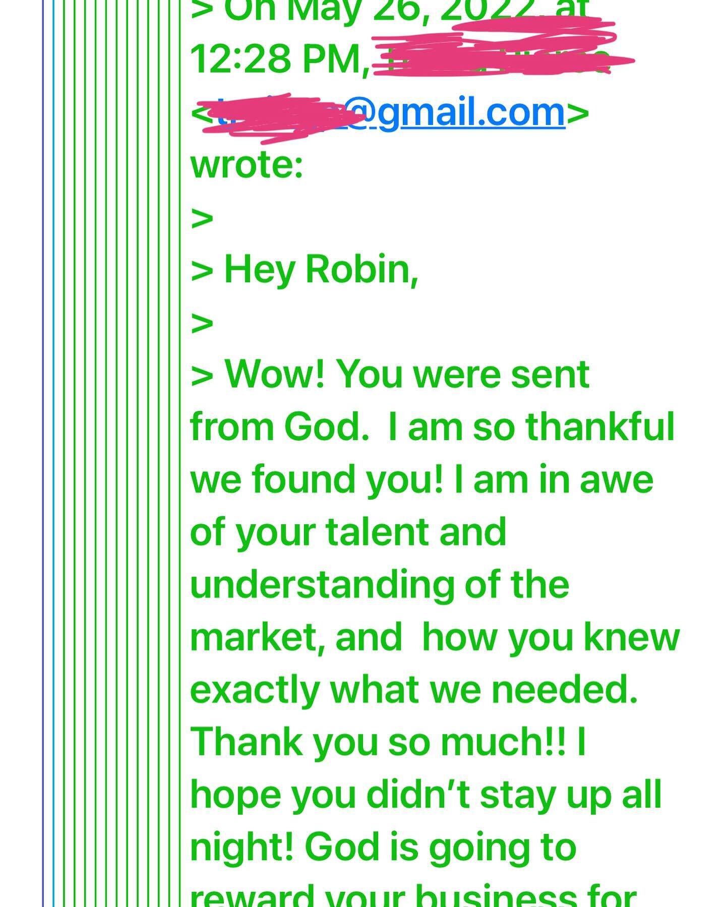 Nothing to see here! 

So many kind words in this email thread, from some wonderful clients who value my representation. I&rsquo;m very blessed. I work with the very best people! 

Tag someone who&rsquo;s looking for excellent real estate service in 