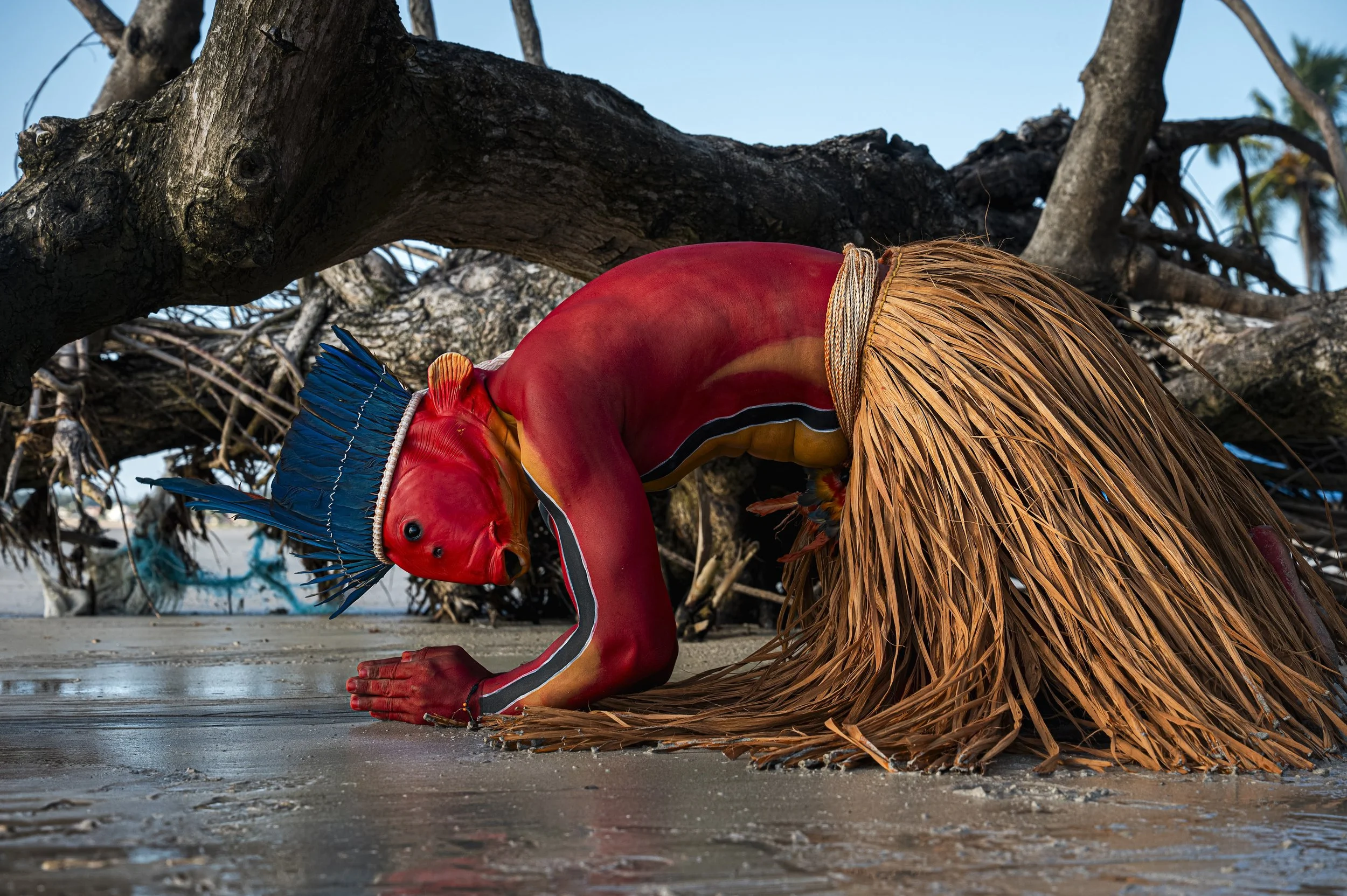  Ziel Karapotó e Olinda Tupinambá na exposição que marcou a reabertura do Museu de Arte Contemporânea de Pernambuco (MAC-PE).