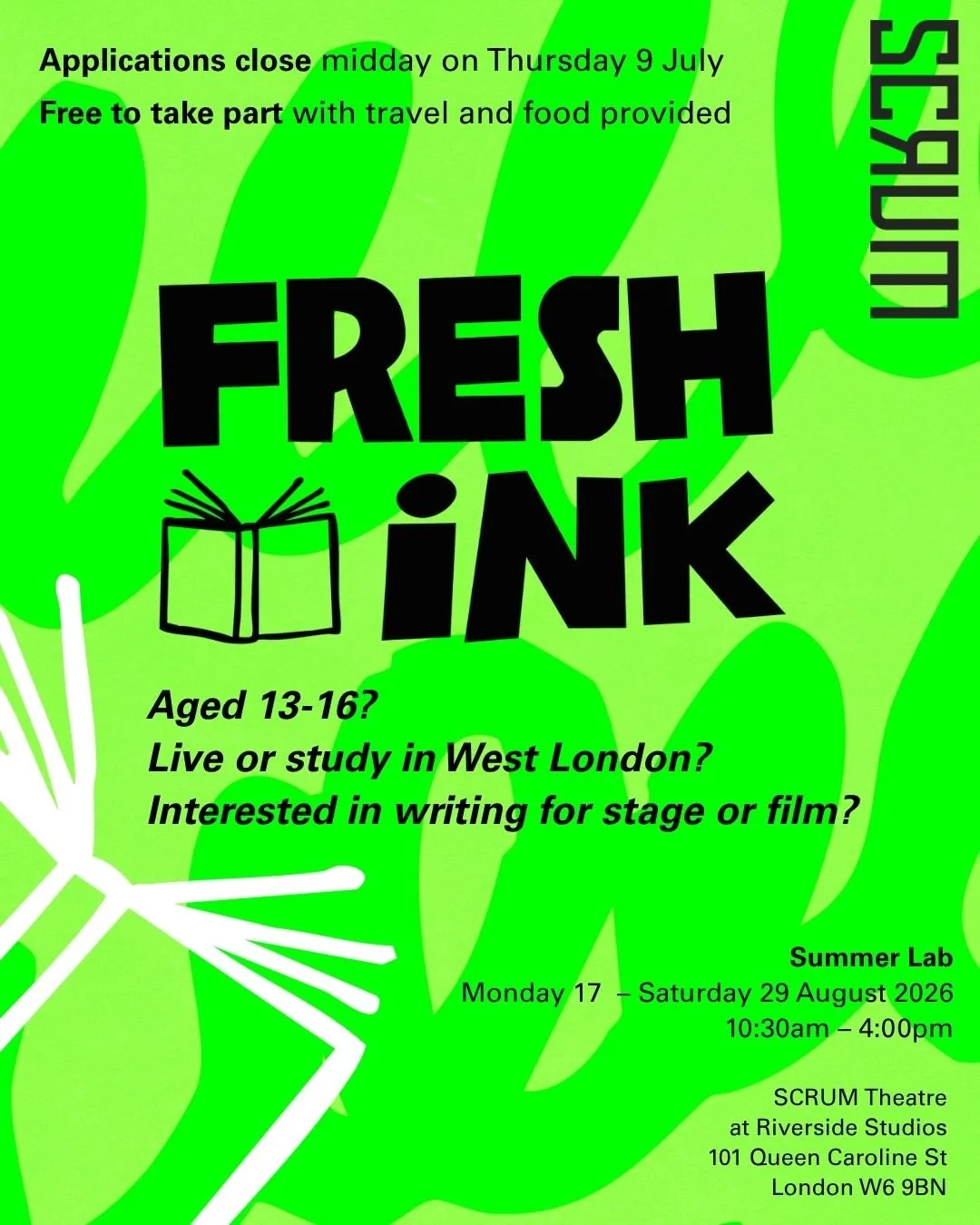 fresh ink: young writers lab — SCRUM Theatre