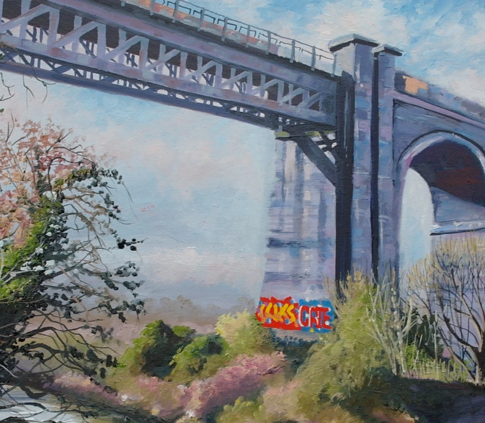 Conisborough Viaduct
Oil on Board.   60cm x 50cm