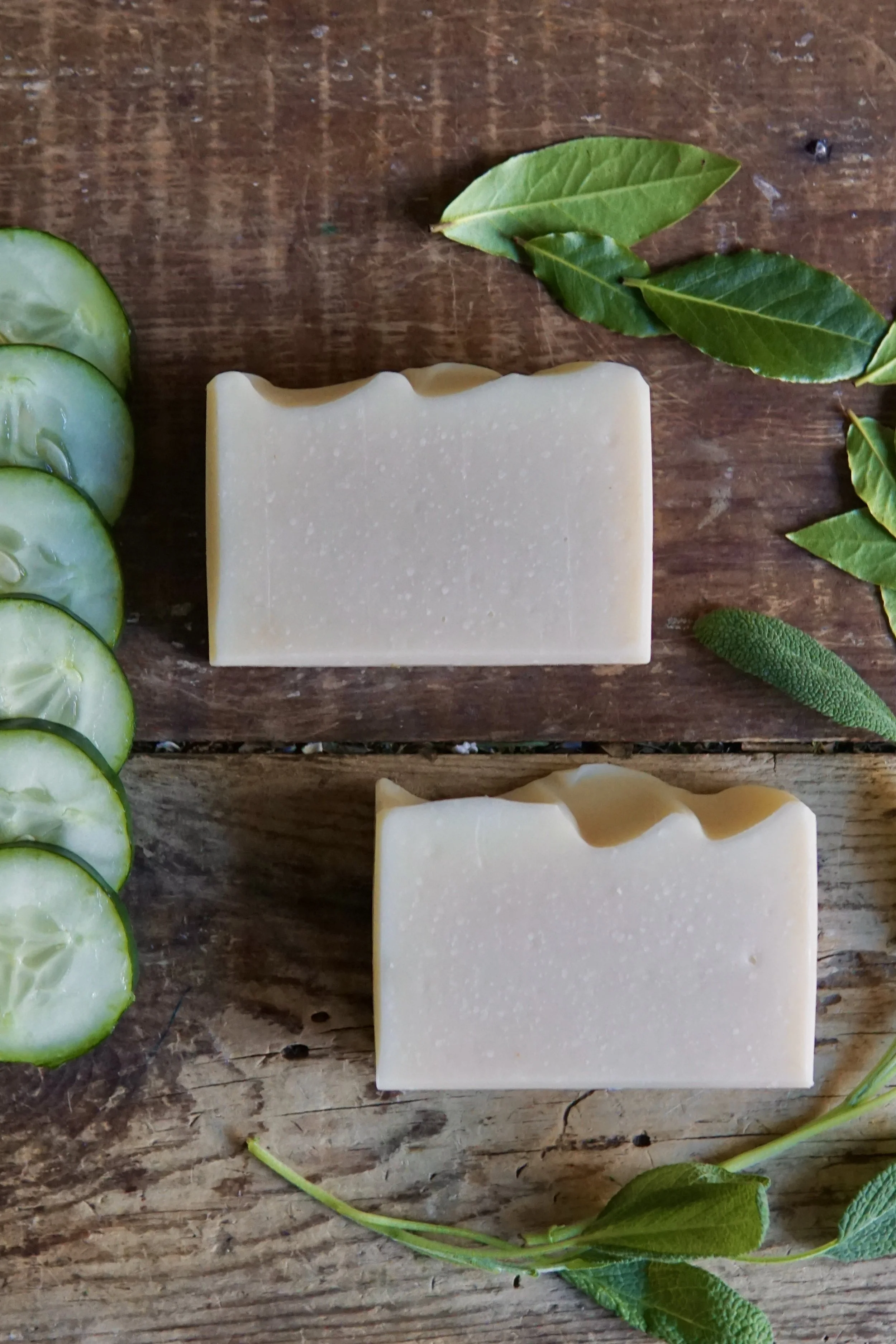 Raw Cucumber, White Sage & Bay Leaf Soap