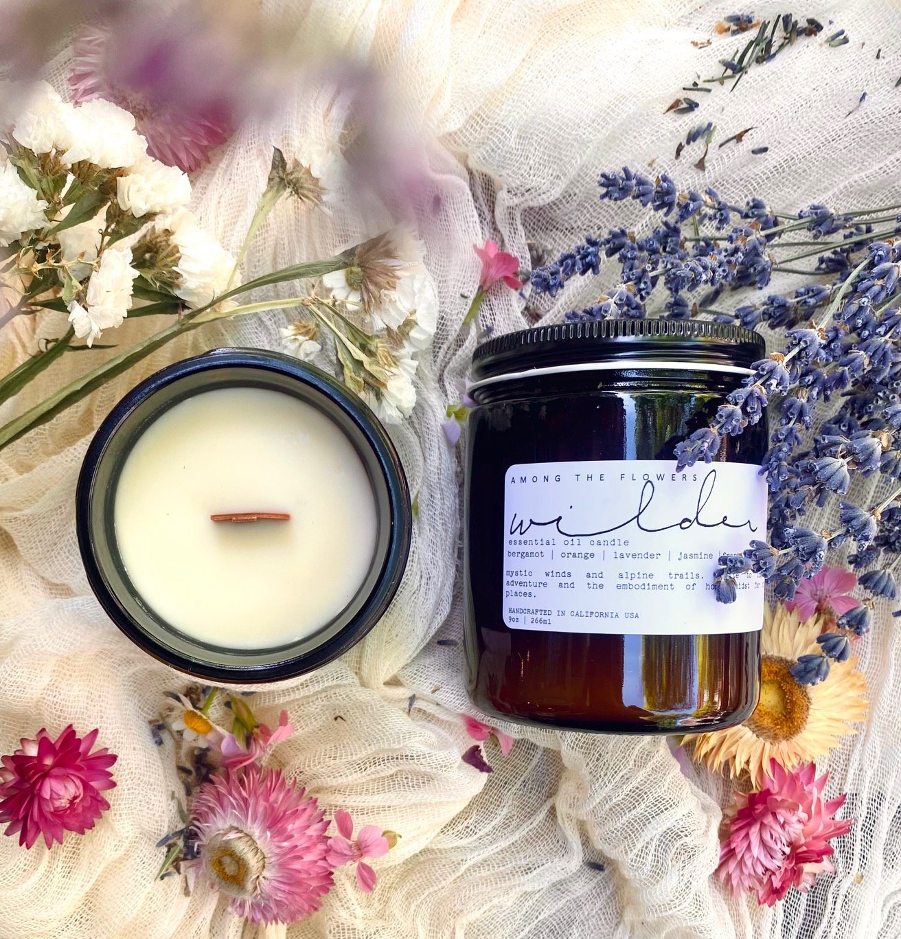 Essential Oil + Soy Wax Candle — French Market Flowers