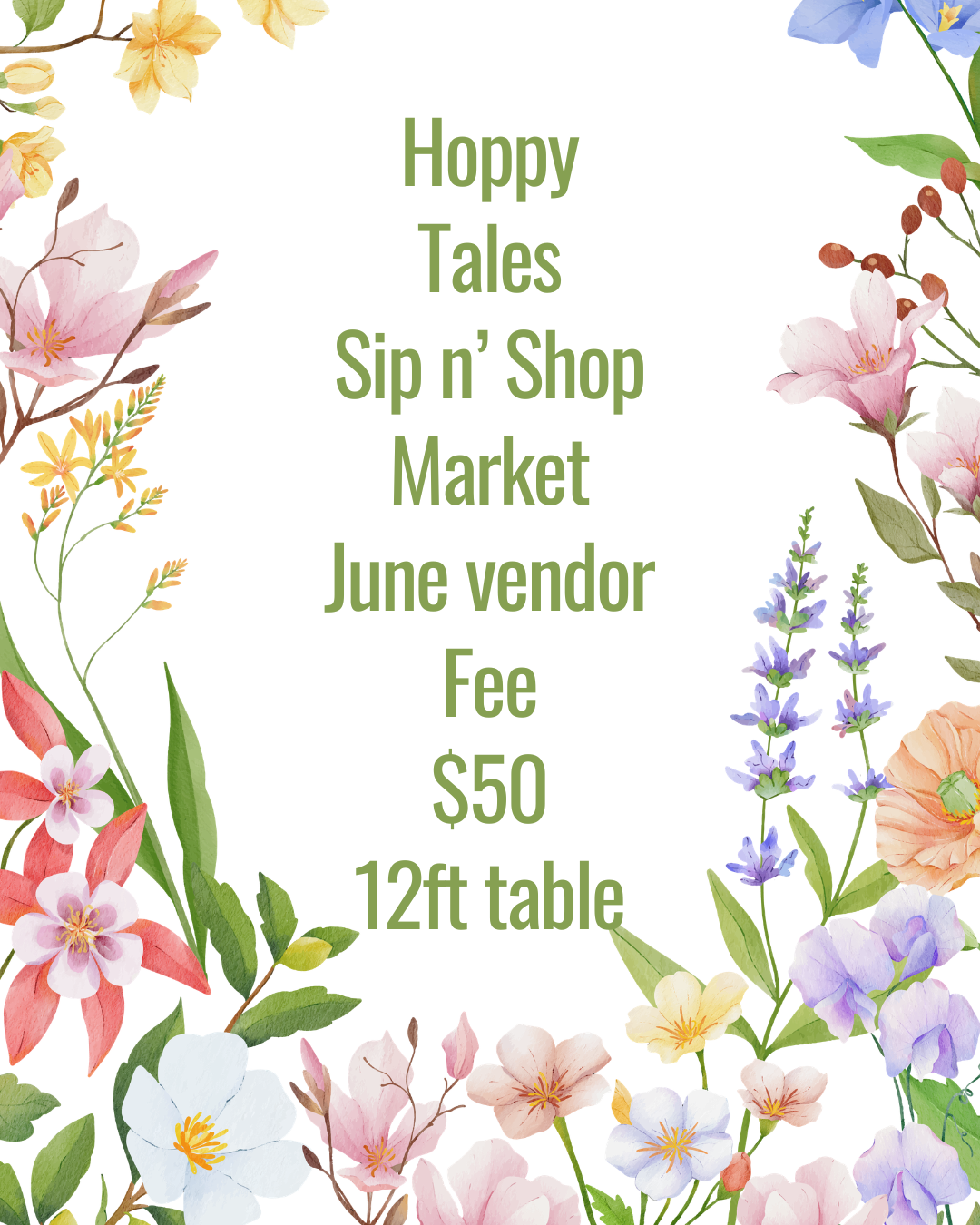June Sip n' Shop Market - 12 ft. Table