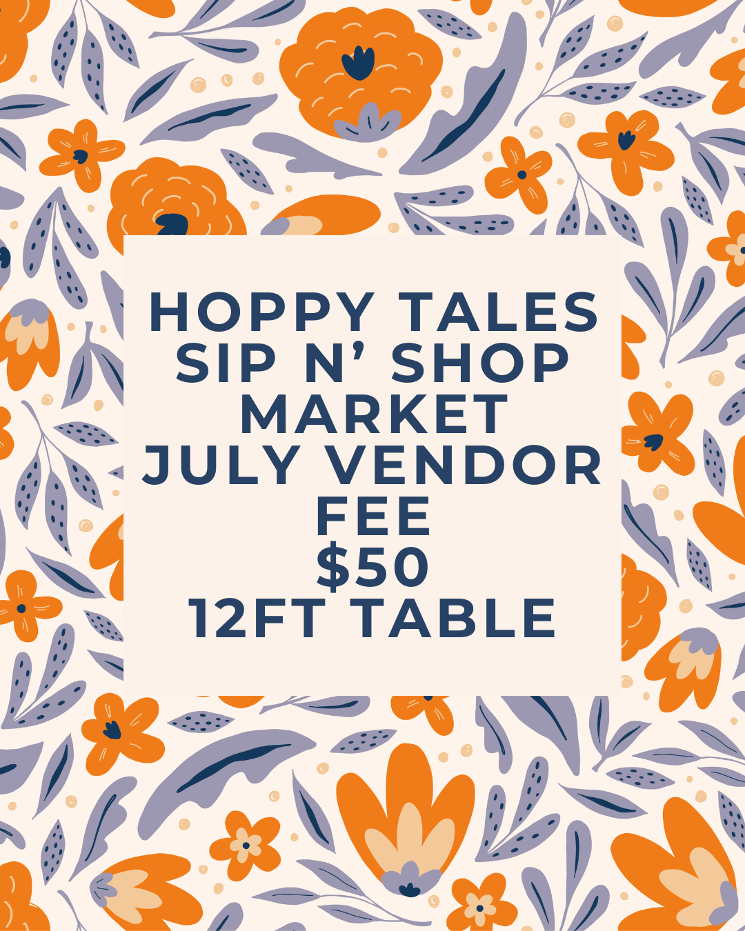 July Sip n' Shop Market - 12 ft. Table