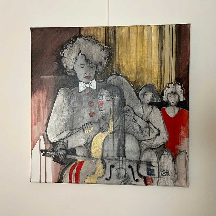 L'oeuvre aux dimensions émotionnelles de l'artiste Alyne Auromischer "Clown"