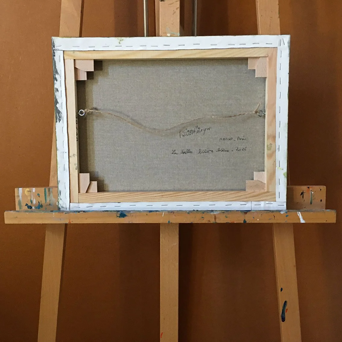 Animal painting entitled LA BELLE HARLE BIÈVRE by Camille Rouschmeyer