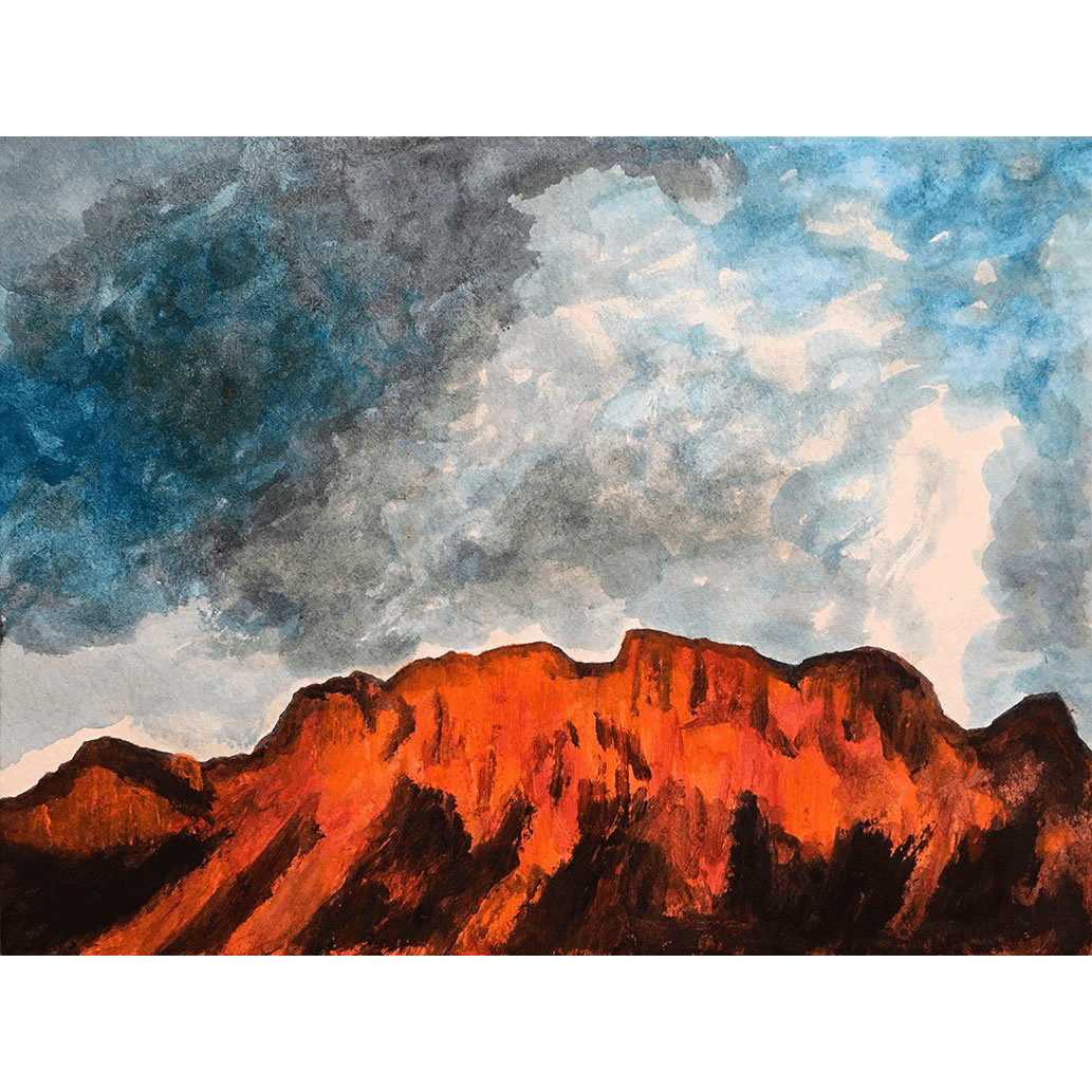 NUAGES DU SOIR SUR LA MONTAGNE (Evening Clouds over the Mountain) – 30 x 40 cm - Camille Rouschmeyer